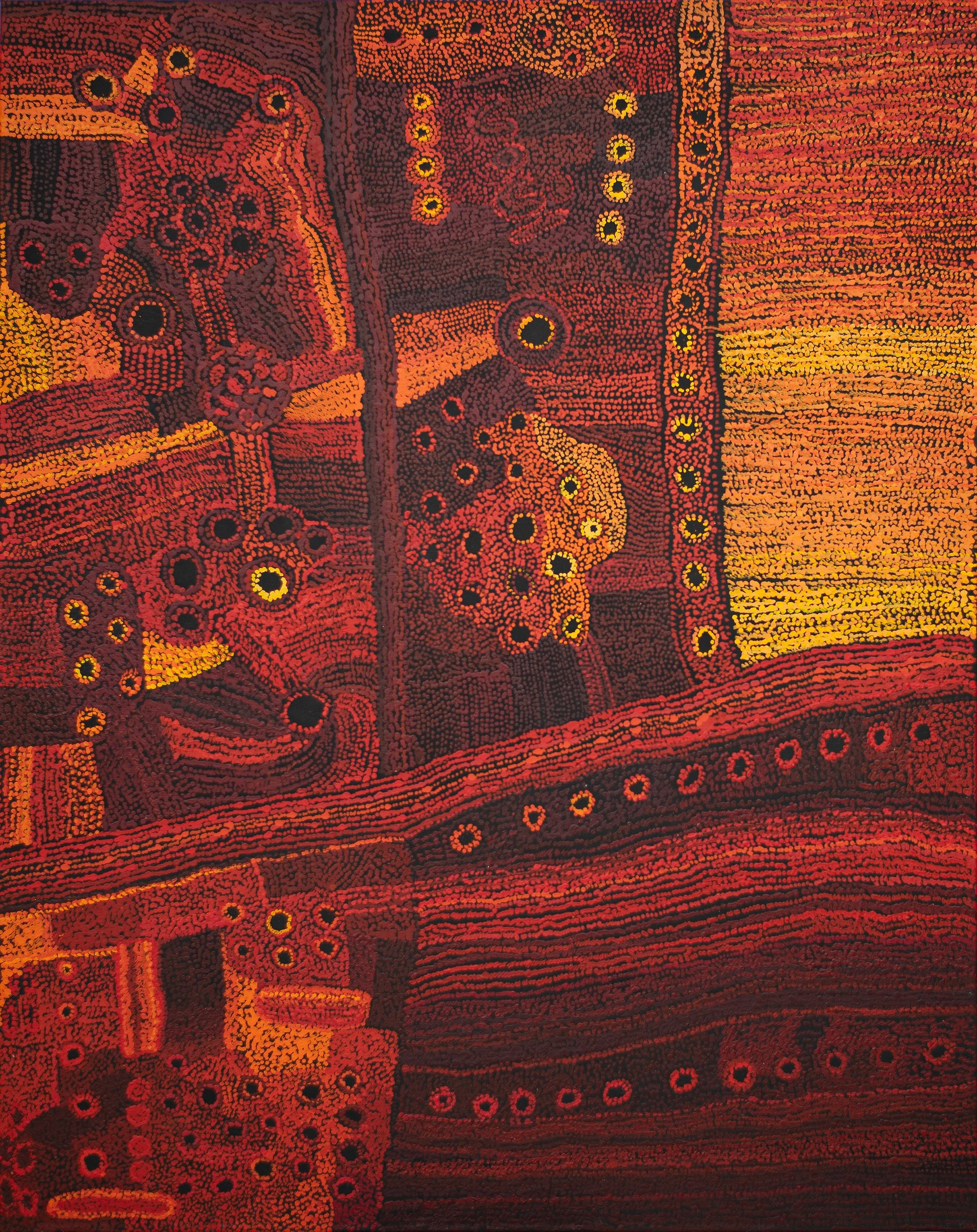 Maringka Baker - Minyma Kutjara Dreaming stories - 150 x 120 cm - 16-123