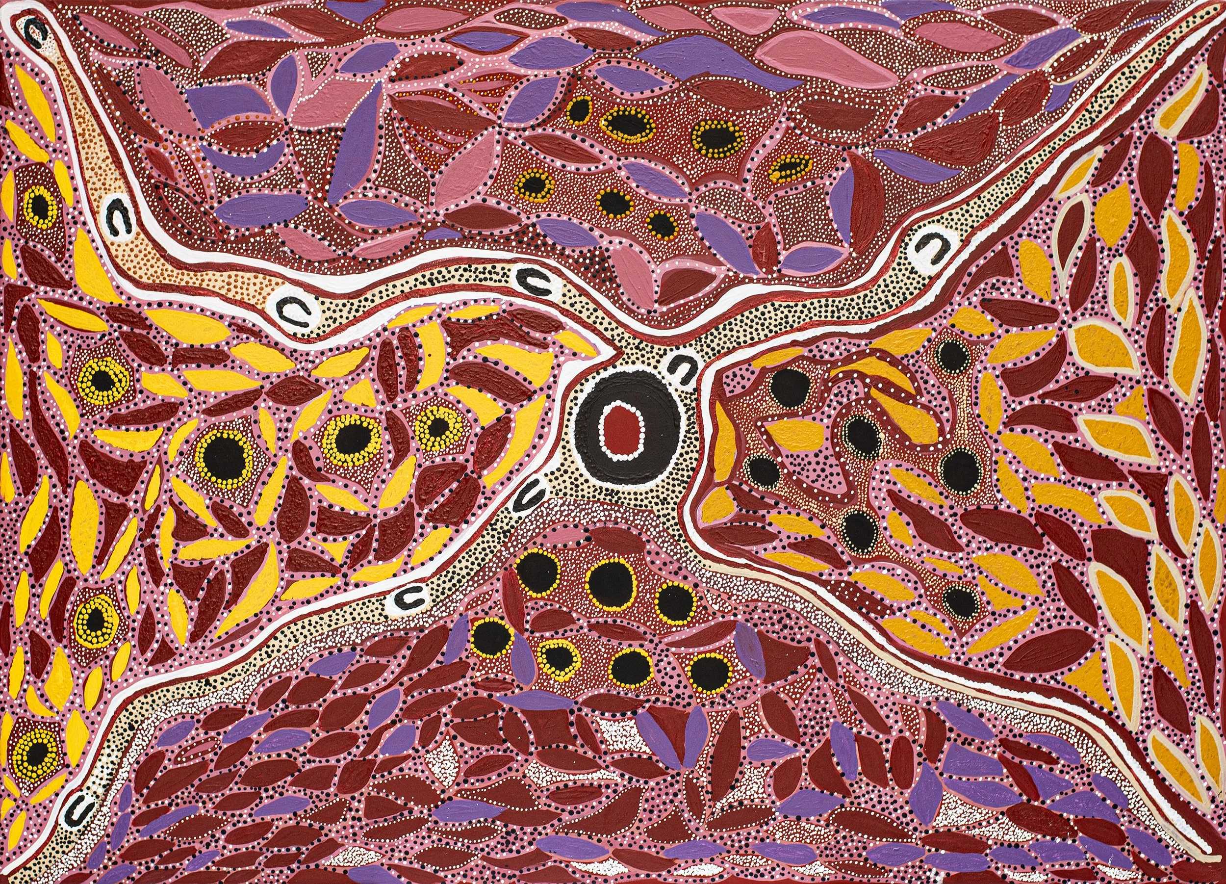 Angkaliya  Nelson - Kungkarangkalpa (Seven Sisters Story) - 127 x 92 cm - 24-146