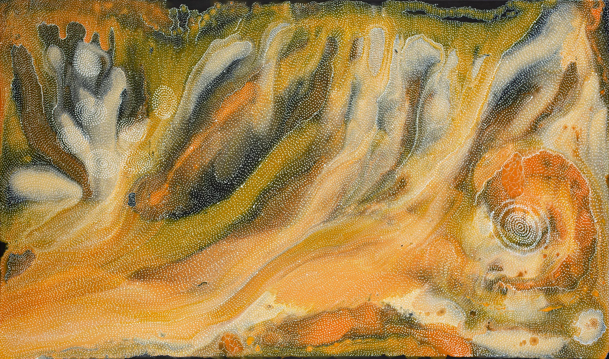 Athena Nangala Granites - Napaljarri-warnu Jukurrpa (Seven Sisters Dreaming) - 183 x 107 cm - 1315/24