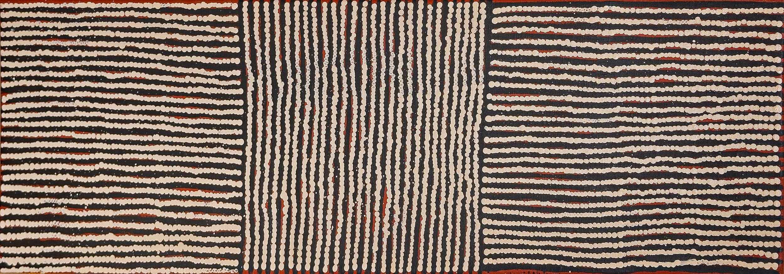 Maureen Ward Nakamarra - Rockhole site of Kulkuta - 87 x 28 cm - MW2210075 (sold)