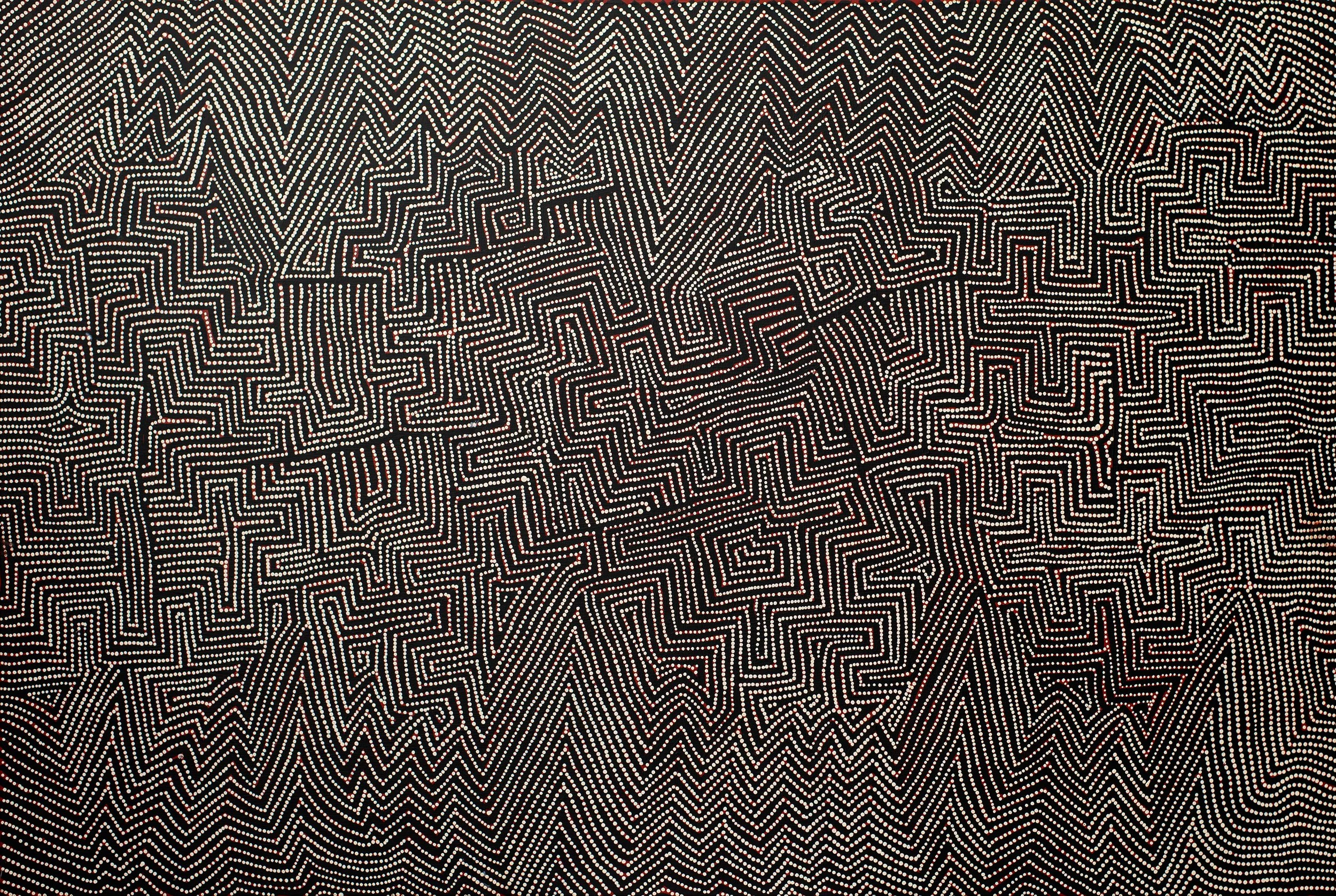 Michael Jangala Gallagher - Yankirri Jukurrpa (Emu Dreaming) - Ngarlikirlangu - 183 x 122 cm - 510/23ny