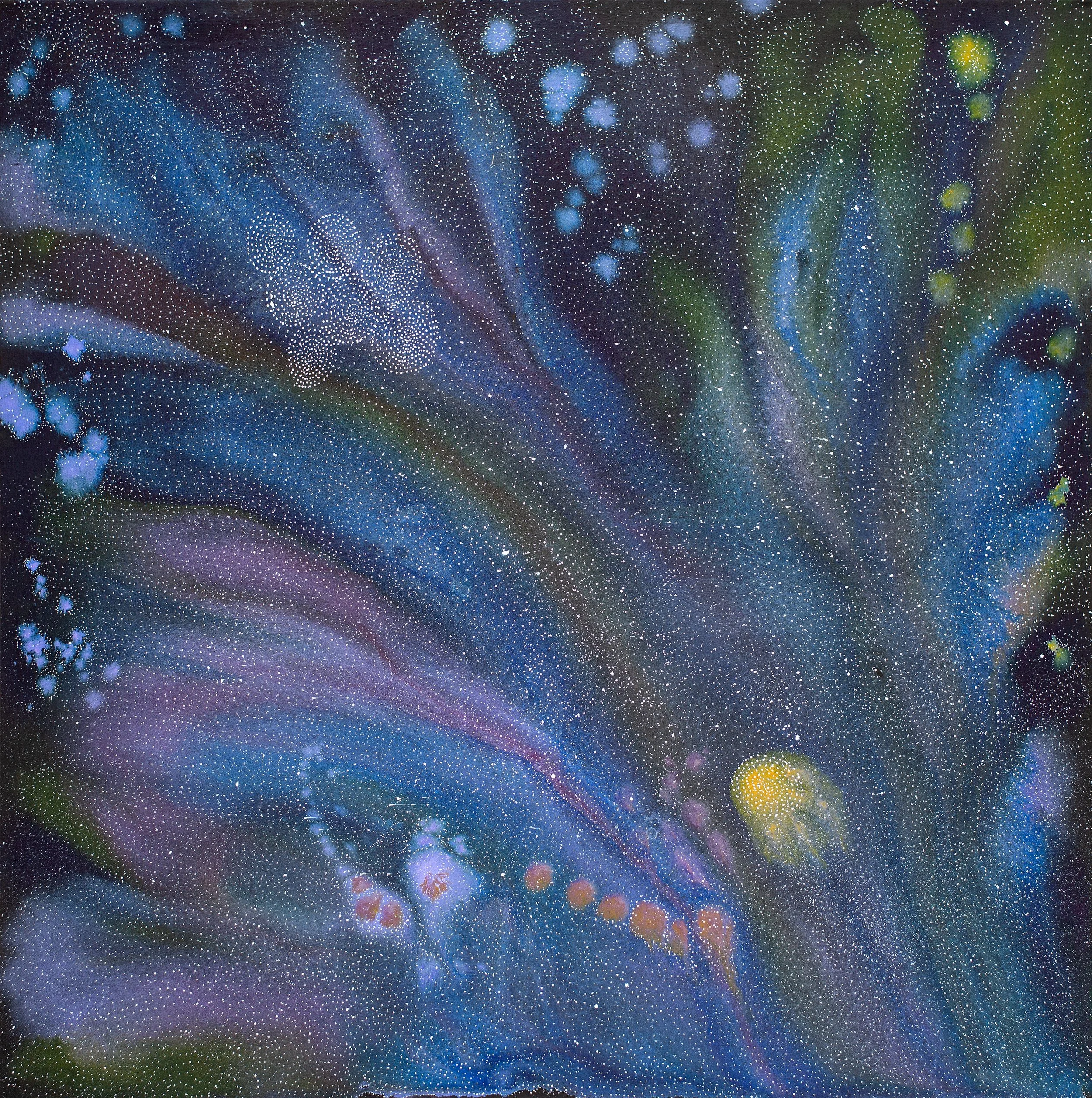 Athena Nangala Granites - Napaljarri-warnu Jukurrpa (Seven Sisters Dreaming) - 122 x 122 cm - 4180/23