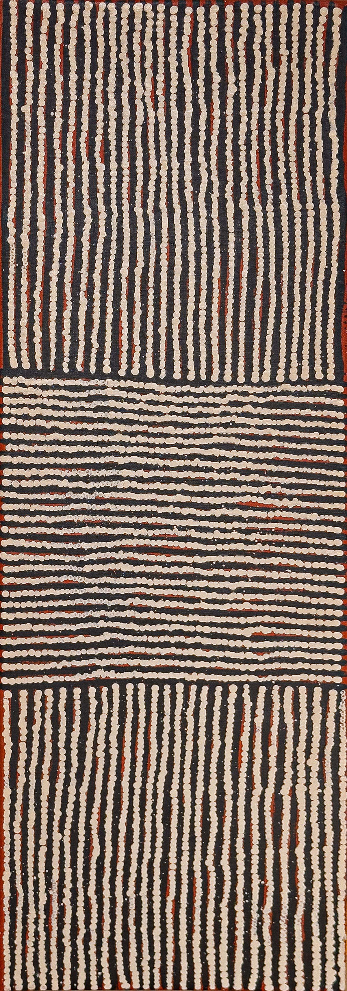 Maureen Ward Nakamarra - Rockhole site of Kulkuta - 87 x 28 cm - MW2210075