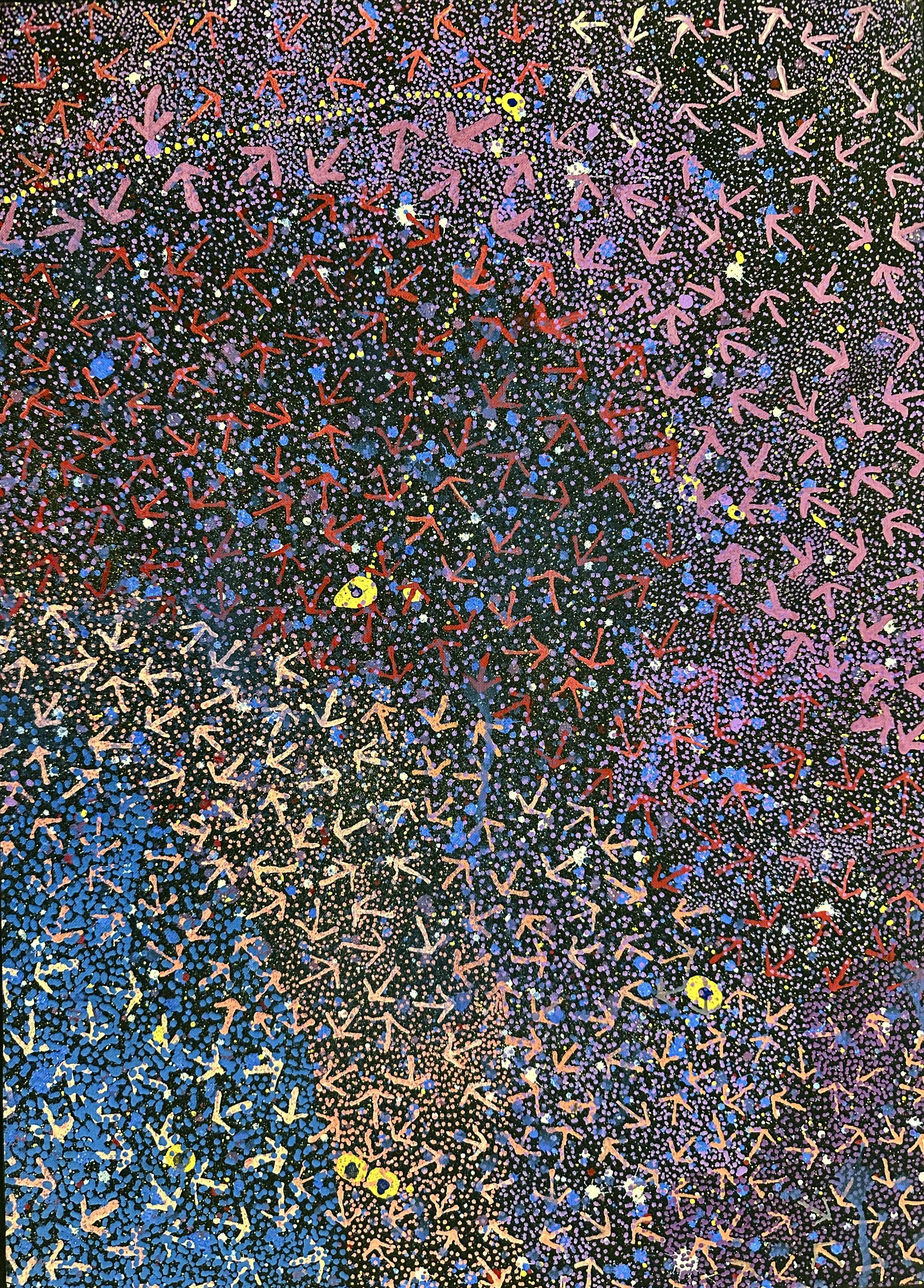Lloyd Jampijinpa Brown - Yankirri Jukurrpa (Emu Dreaming) - Ngarlikirlangu - 55 x 40 cm - 168/26