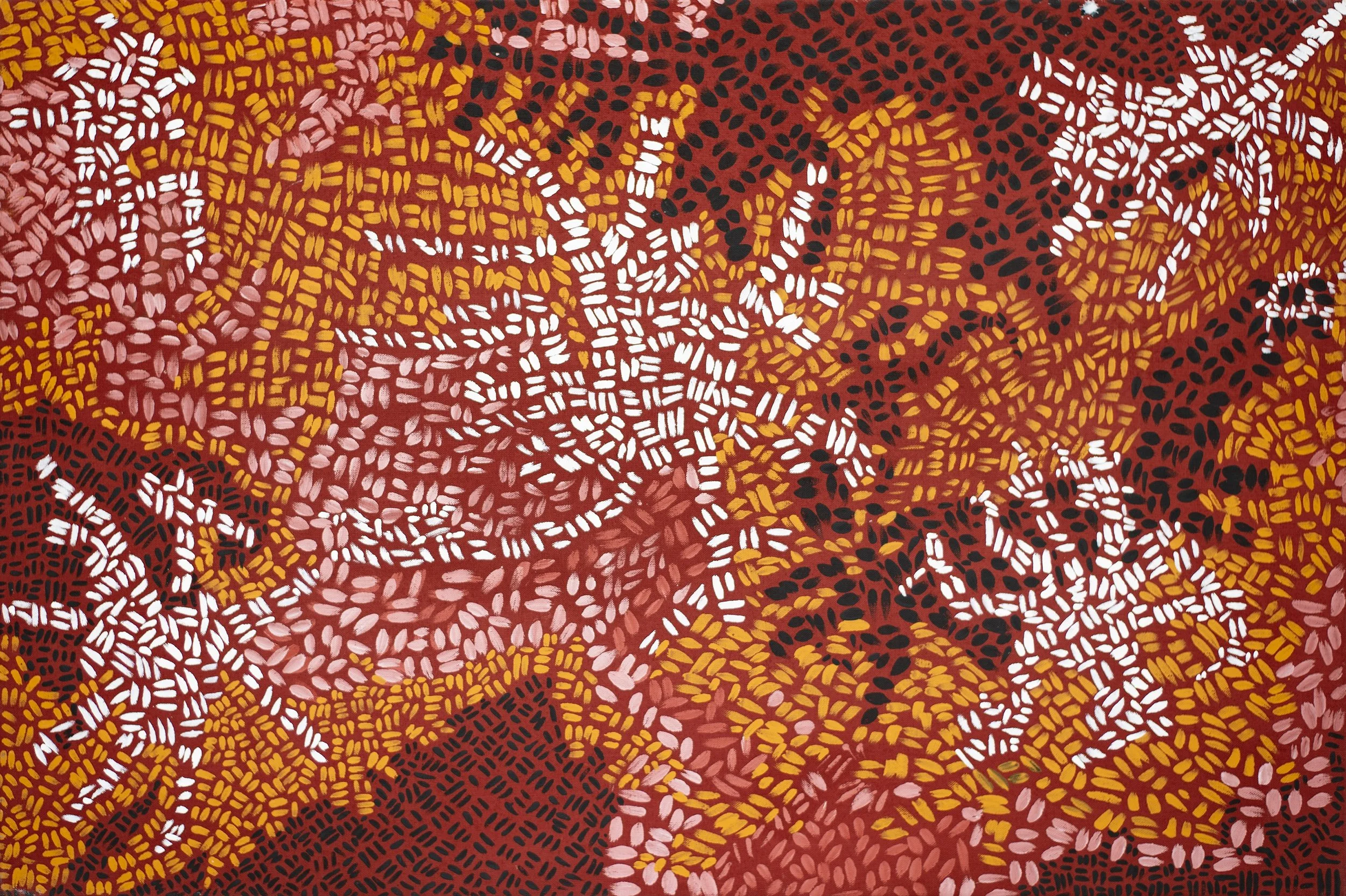 Rebekah Yunipingu - Trick Dance - 120 x 80 cm - 25-142 (option)