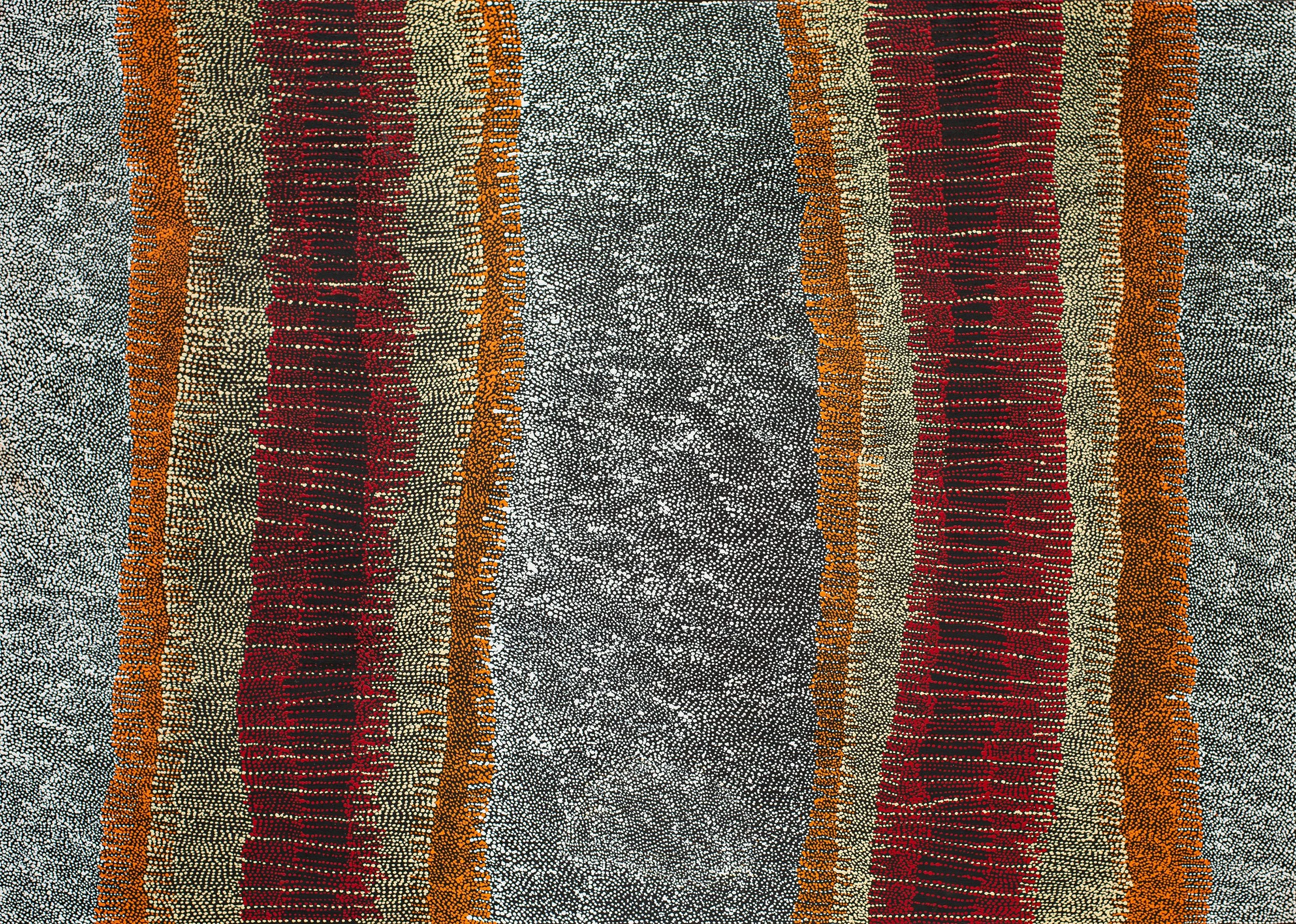 Sabrina Nangala Robertson - Ngapa Jukurrpa (Water Dreaming) - Pirlinyarnu - 152 x 107 cm - 7441/22