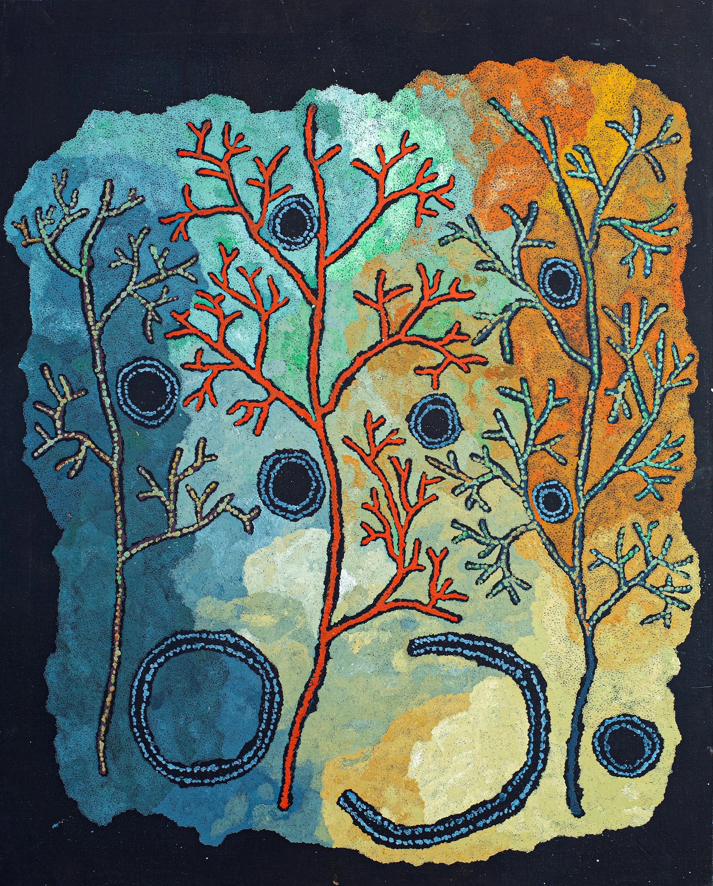 Betty Mula - Punu tjuta (many trees) - 152x122cm - 573-24