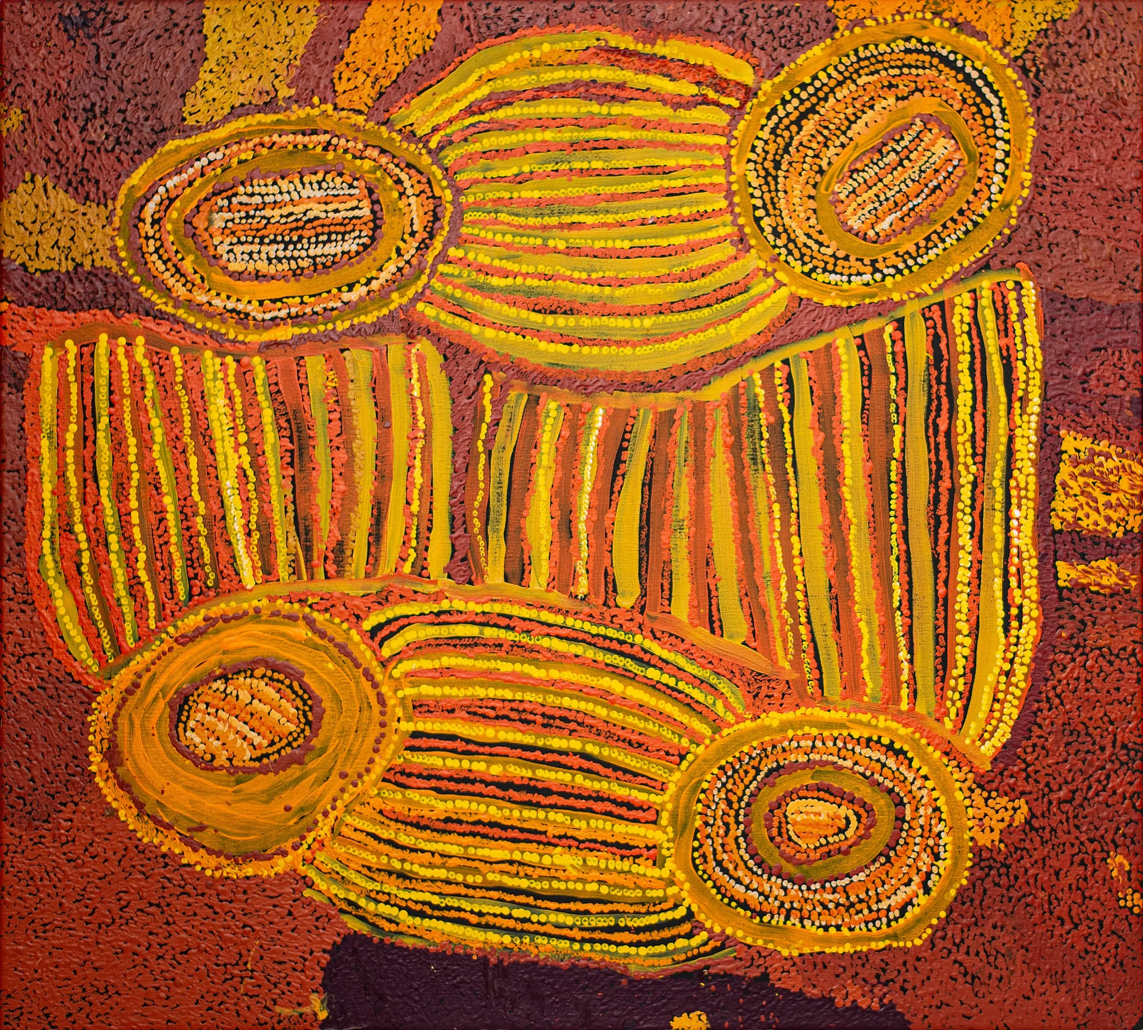 Wingu Tingima - Minyma Kutjara Dreaming stories - 100 x 90 cm - 11509