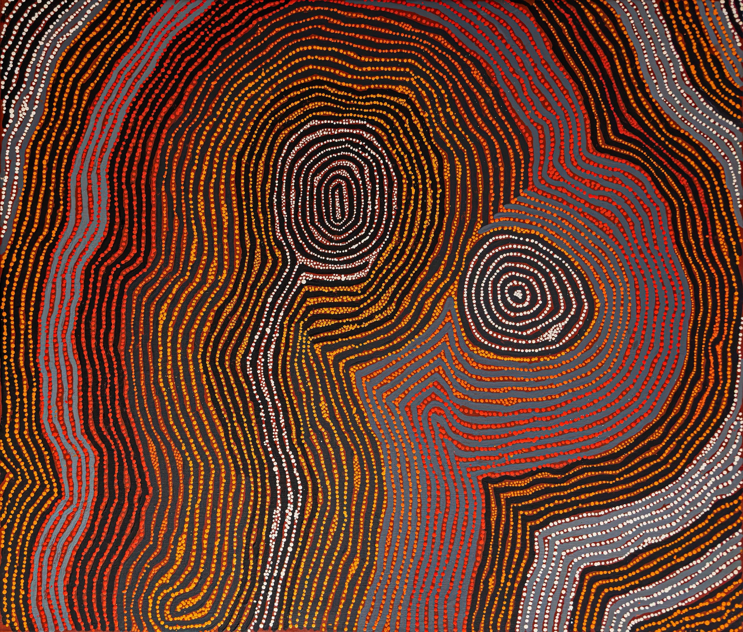Charlie Tjapangati - Pirrinya - Tingari sacred story - CT1810097 - 107 x 91 cm (sold)