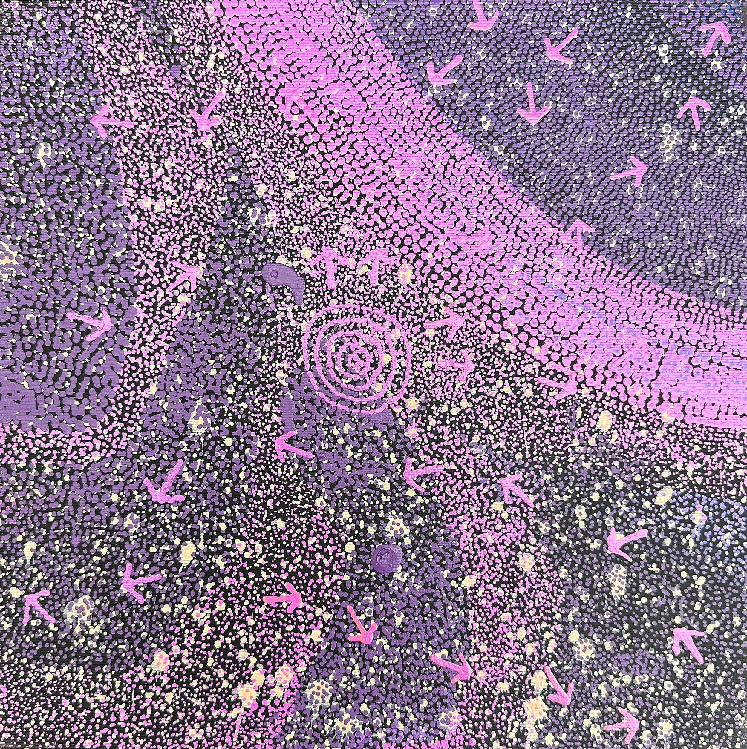 Lloyd Jampijinpa Brown - Yankirri Jukurrpa (Emu Dreaming) - Ngarlikirlangu - 30 x 30 cm - 1921/25