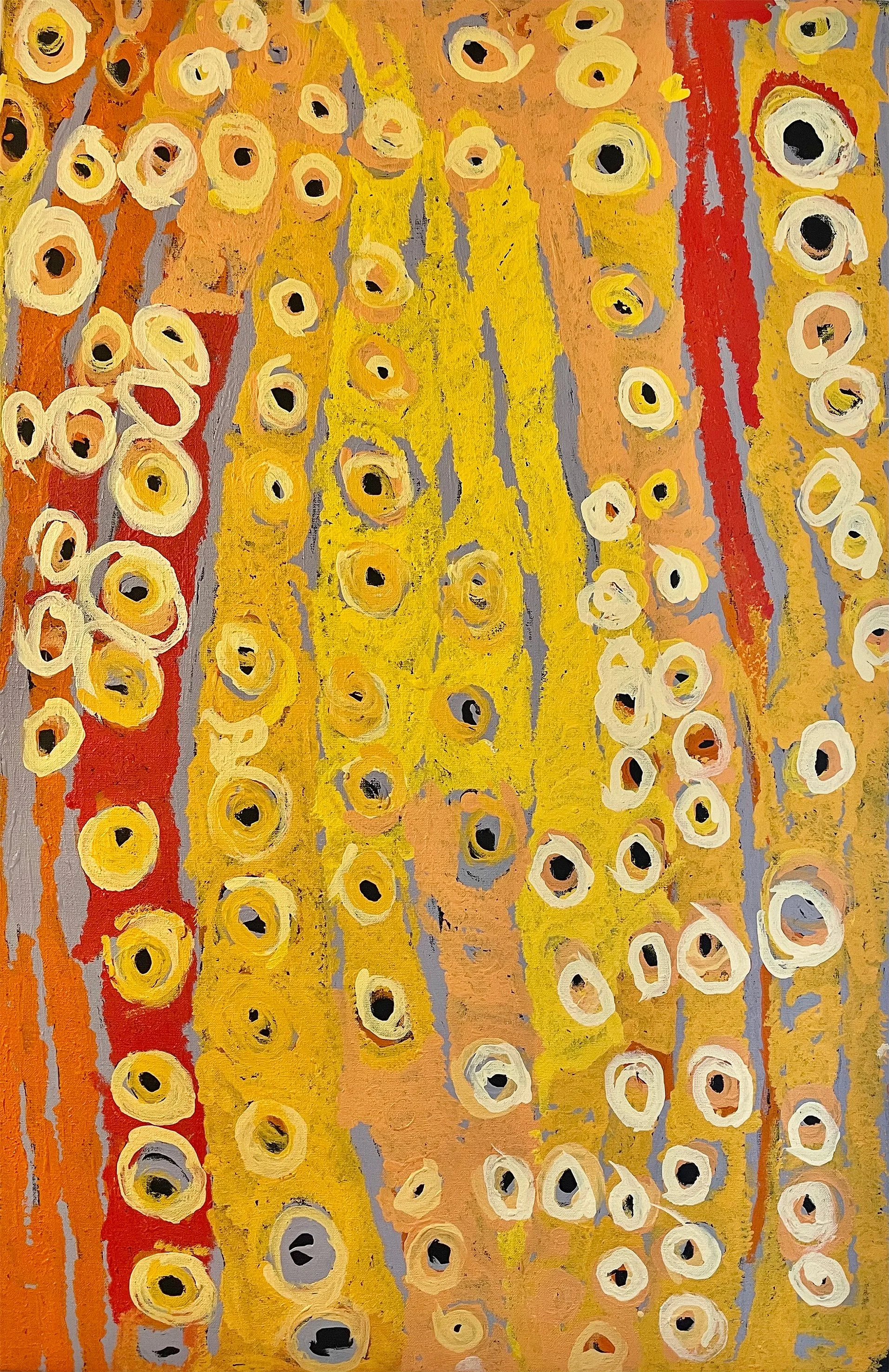 Katarra Butler NAPALTJARRI - Women’s ceremonies at rockhole of Ngaminya - KB1311052 - 91 x 61 cm