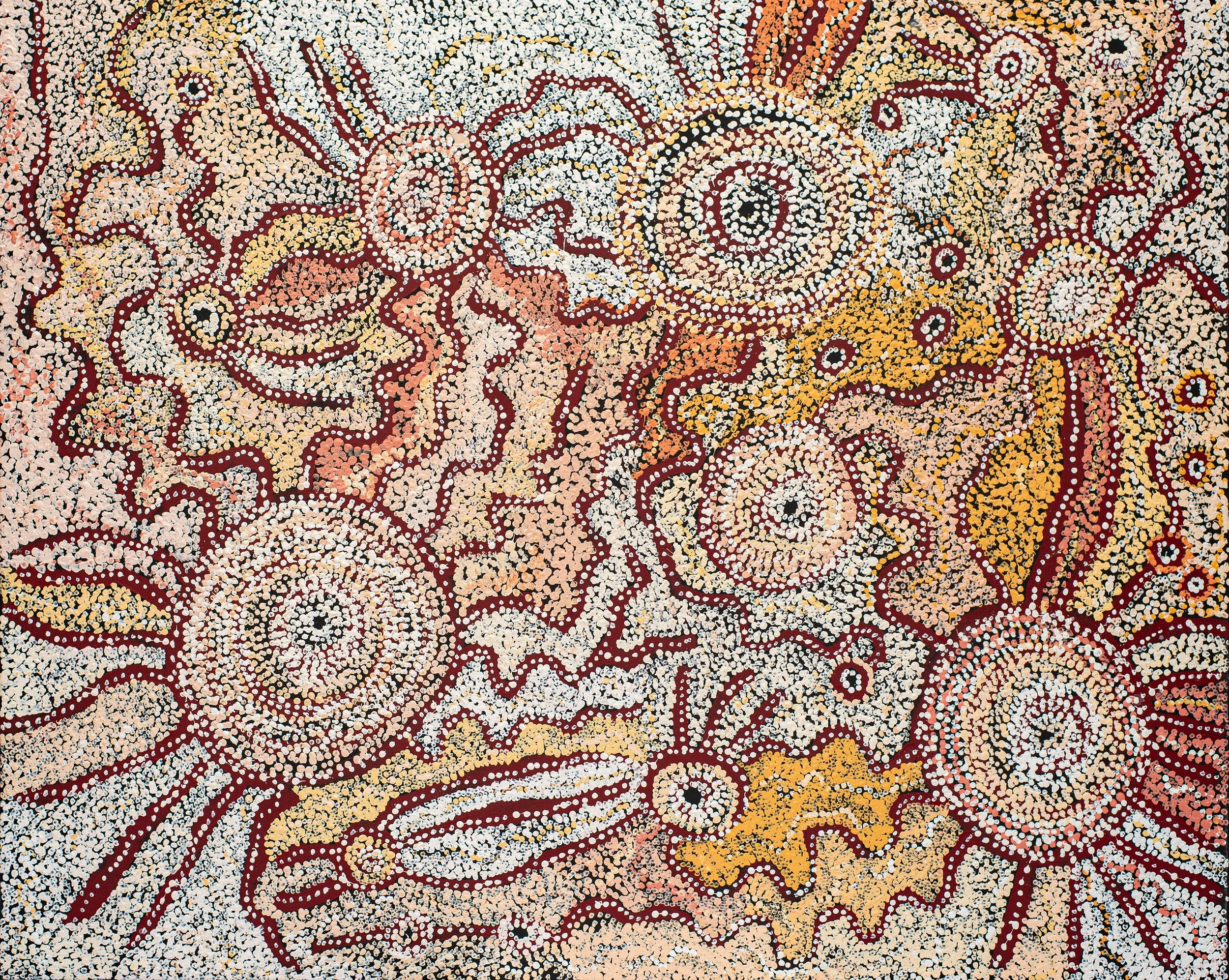 Julie Yatjitja (1969) - Iwantja Tjukitji (Iwantja Soakage) - 152 x 122 cm - 871-25