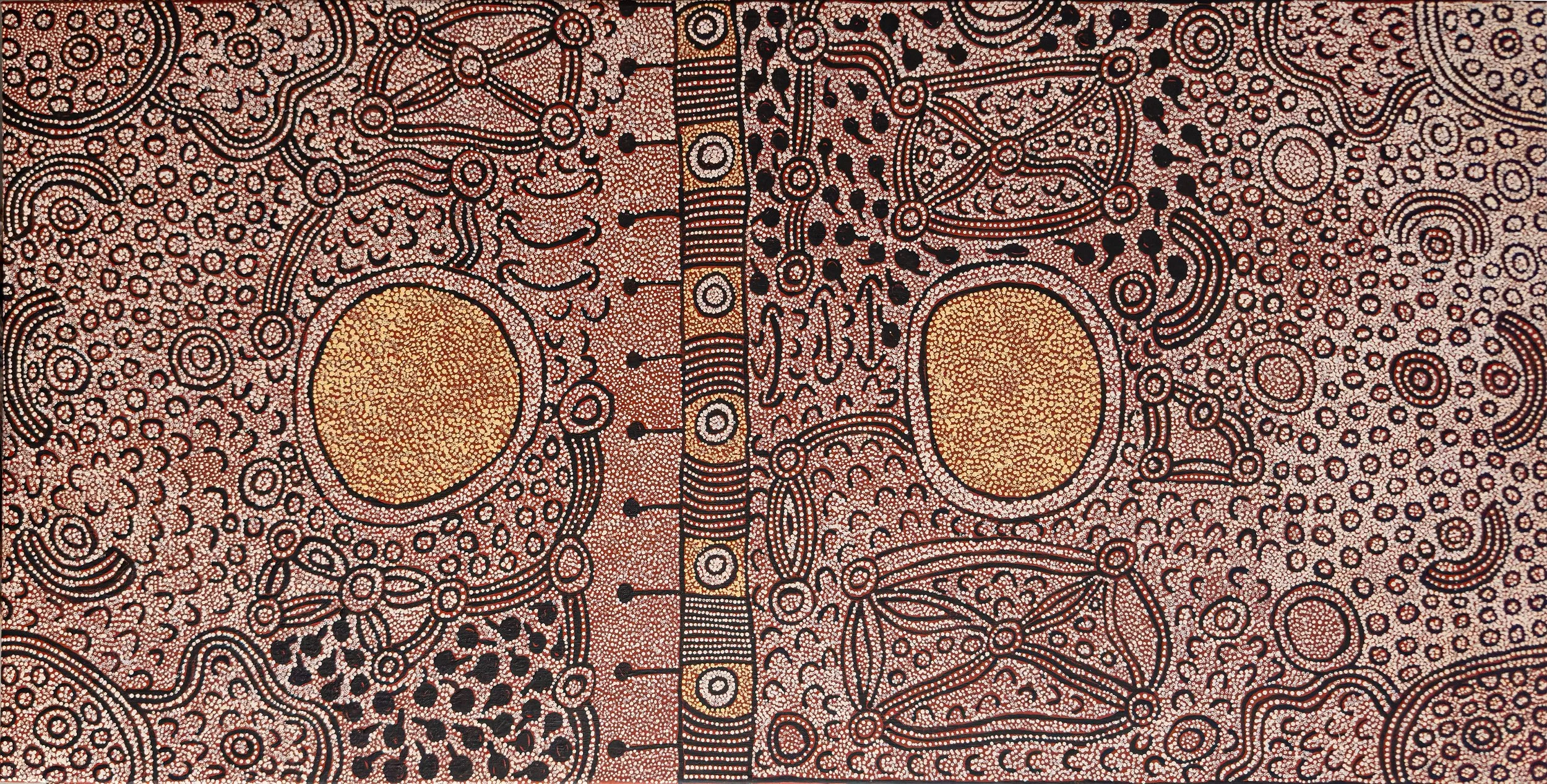 Joy Gibson Napaltjarri - Rockhole site of Mukula - 122 x 61 cm - JN2303001