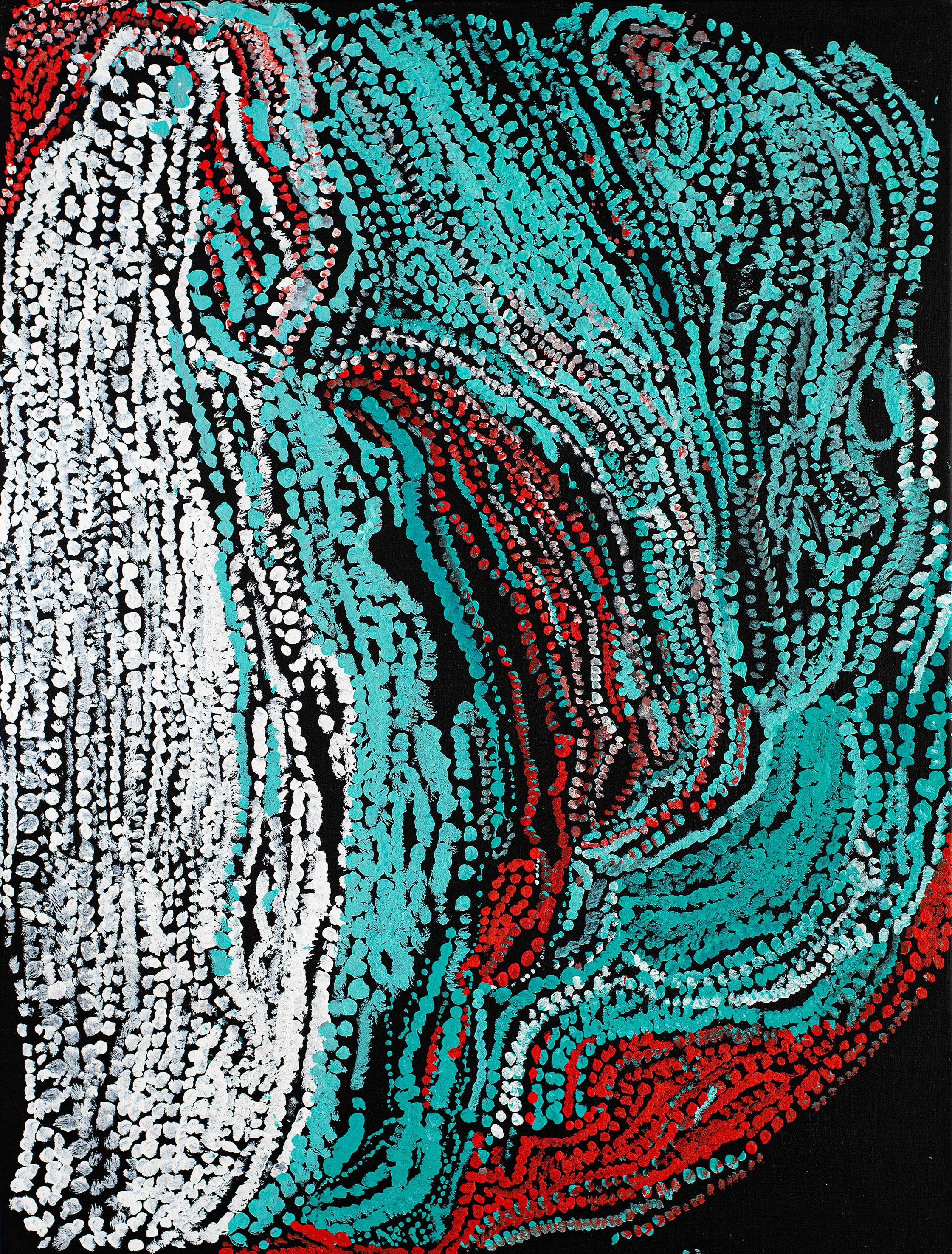Lawrence Pennington - Pukara Dreaming Time story - 110 × 85 cm - 21-103