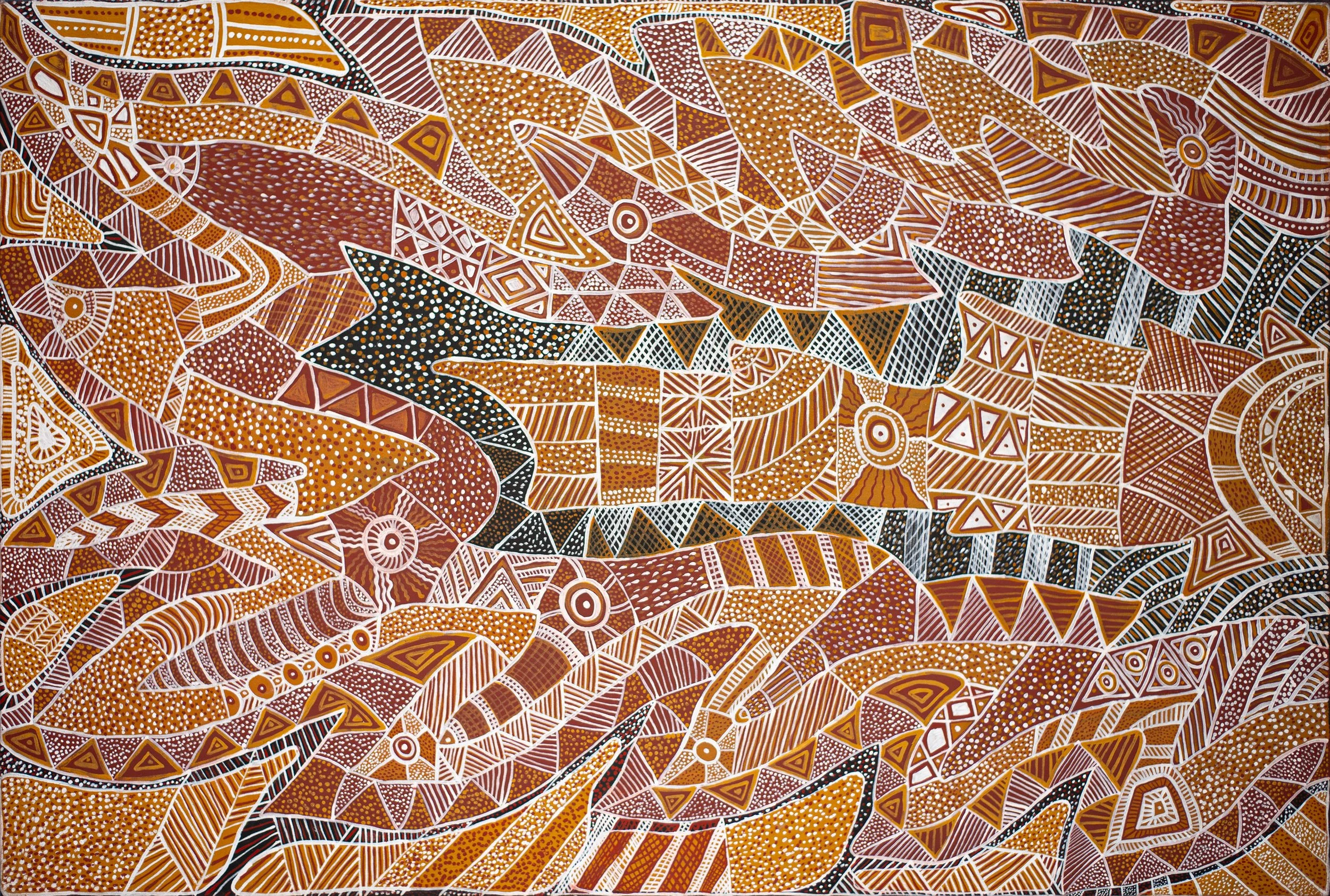 Thecla Bernadette Puruntatameri - Yikwani - 180 x 120 cm - 23-27 (sold)