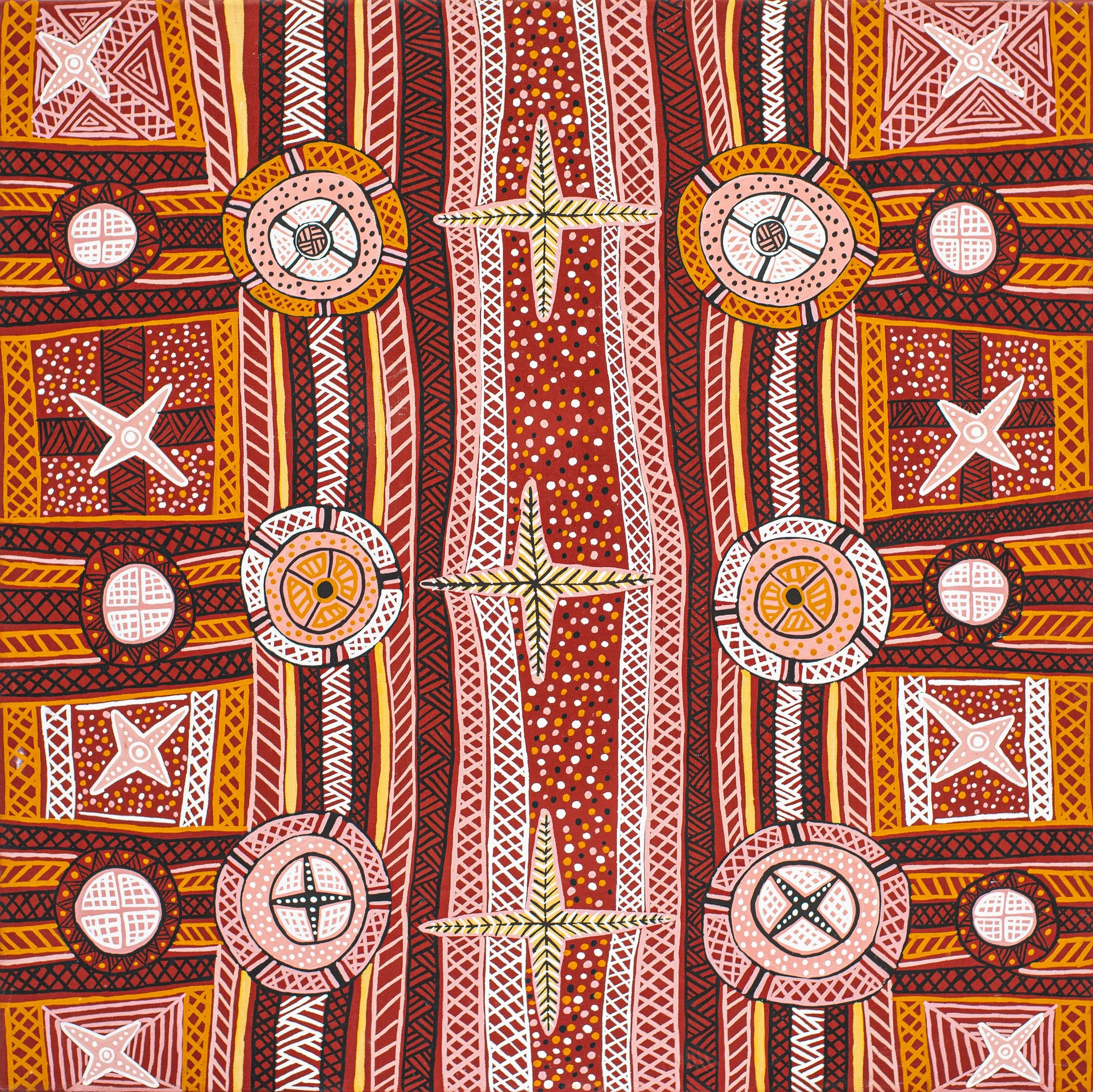 Kalisha Lee Austral- Murantingala & Tapalinga - 100 x 100 cm - 25-190