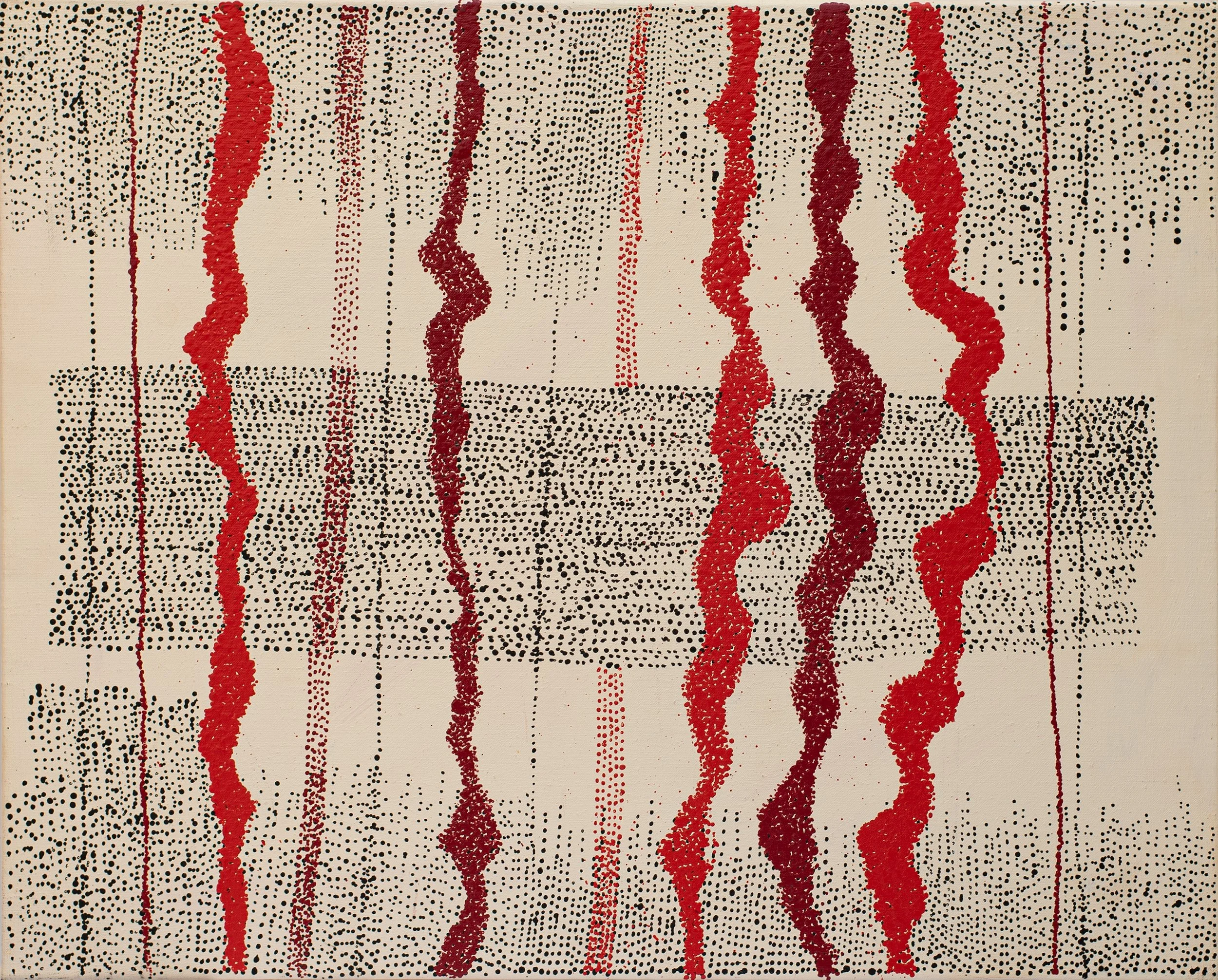 Julie Nangala Robertson - Mina Mina Jukurrpa - Mina Mina Dreaming - 76 x 61 cm - 8064/23