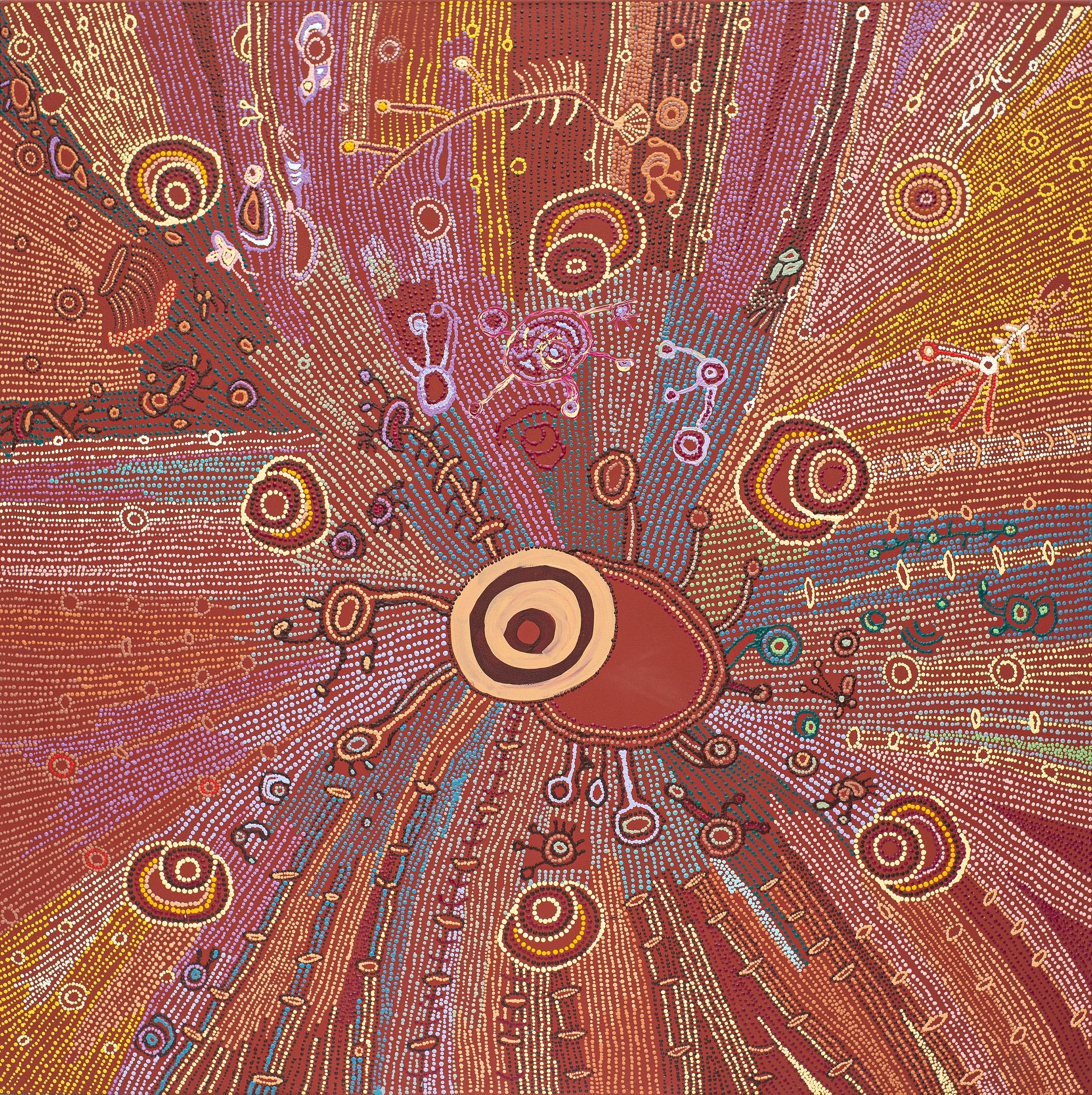 Anyupa Nelson - Kungkarangkalpa (Seven Sisters Story) - 122 x 122cm - 24-257