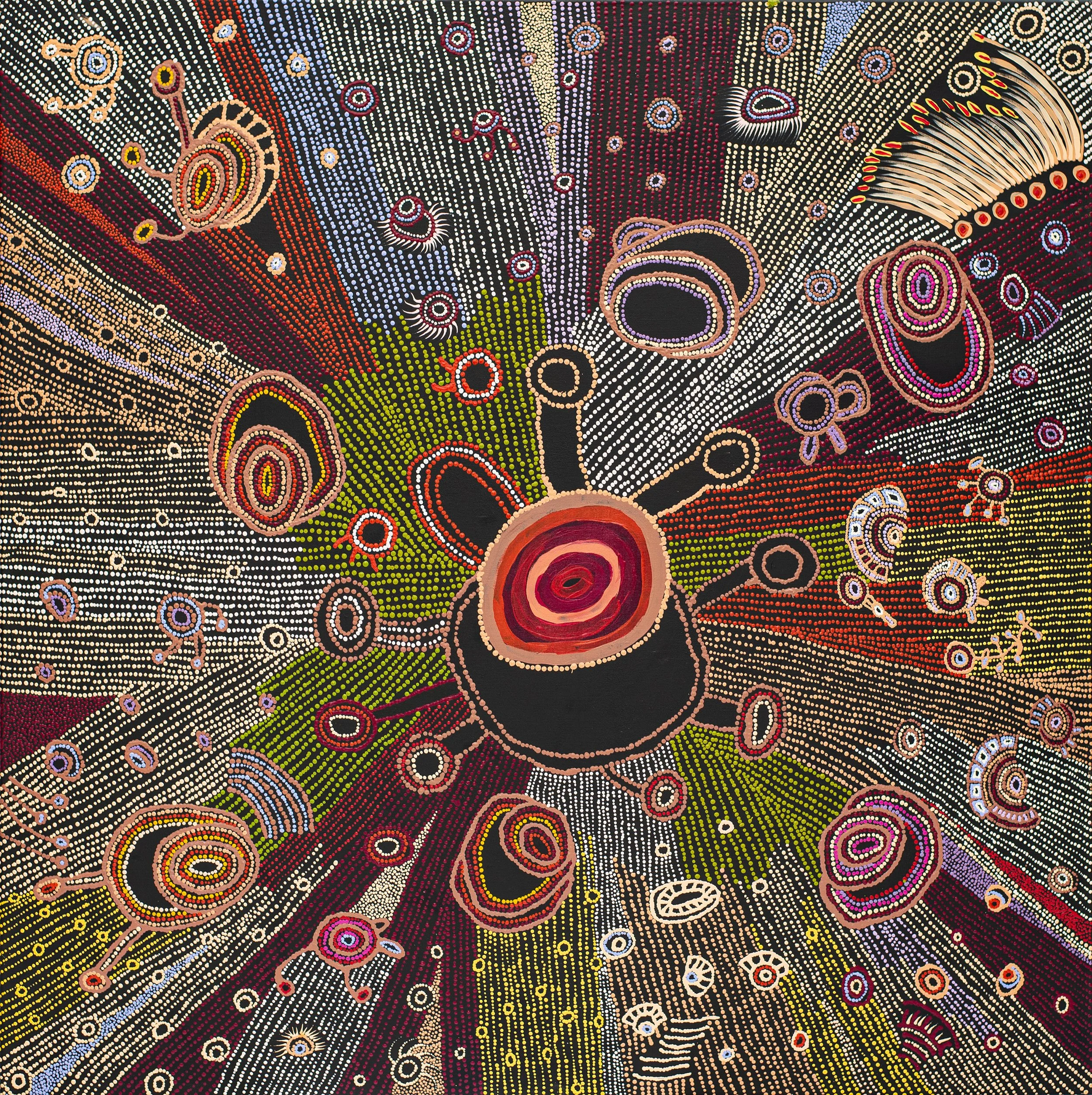 Anyupa Nelson - Kungkarangkalpa (Seven Sisters Story) - 122 x 122cm - 24-296