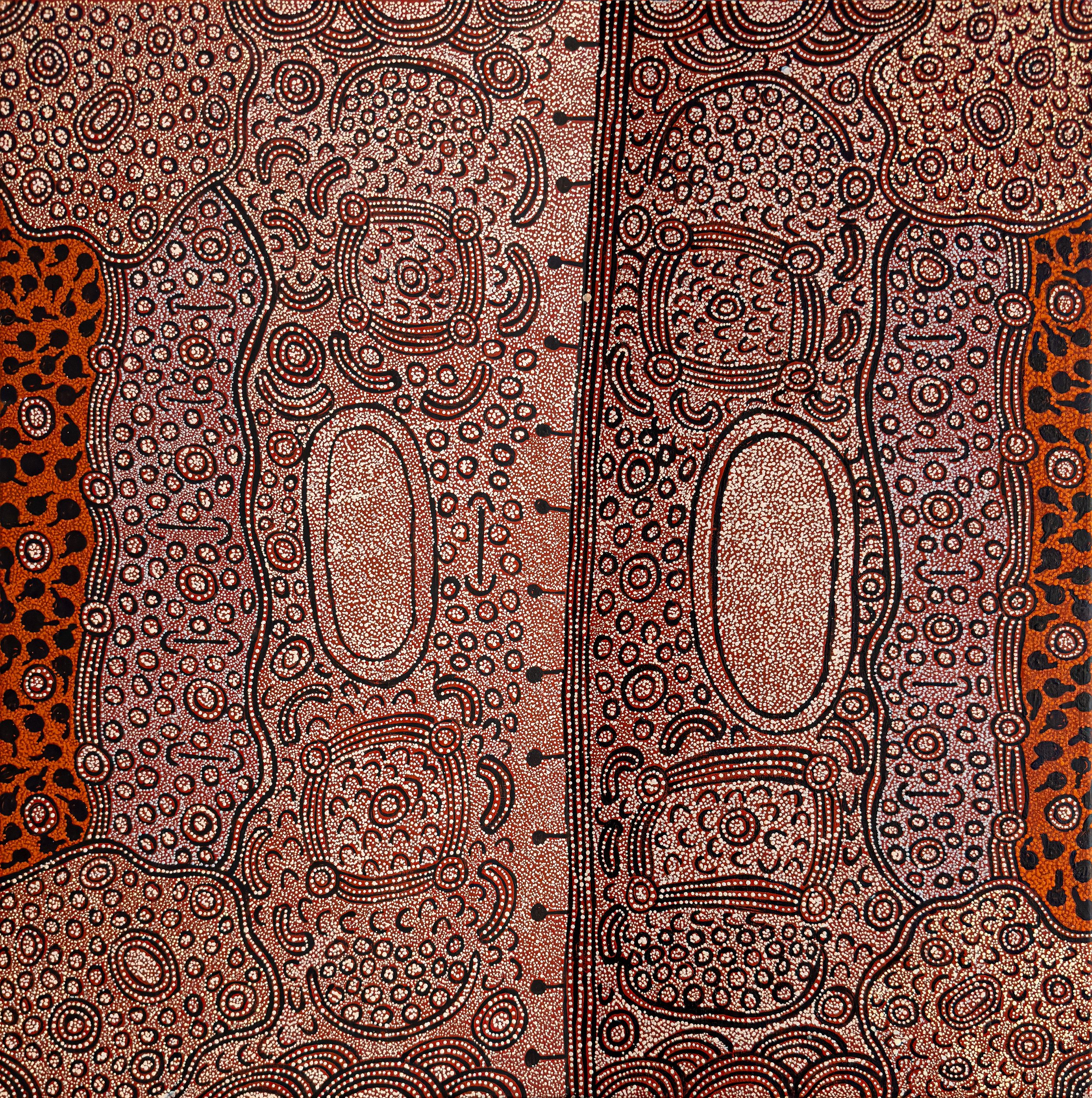 Joy Gibson Napaltjarri - Rockhole site of Mukula - 91 x 91 cm - JN2303119