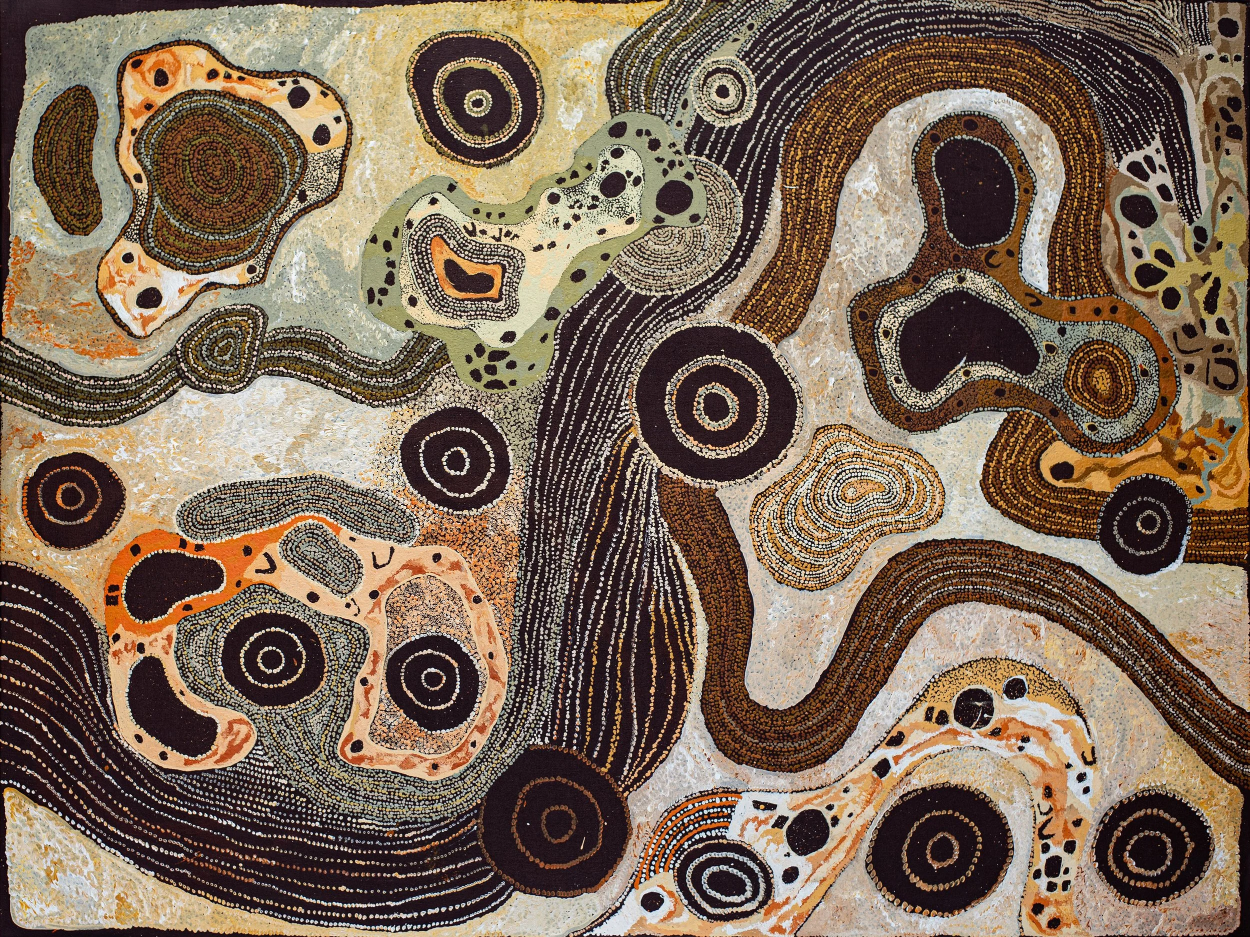 Emma Singer, Pauline Wangin, Betty Campbell - Walytja Family Collaborative - 198cm x 152cm - 766-24