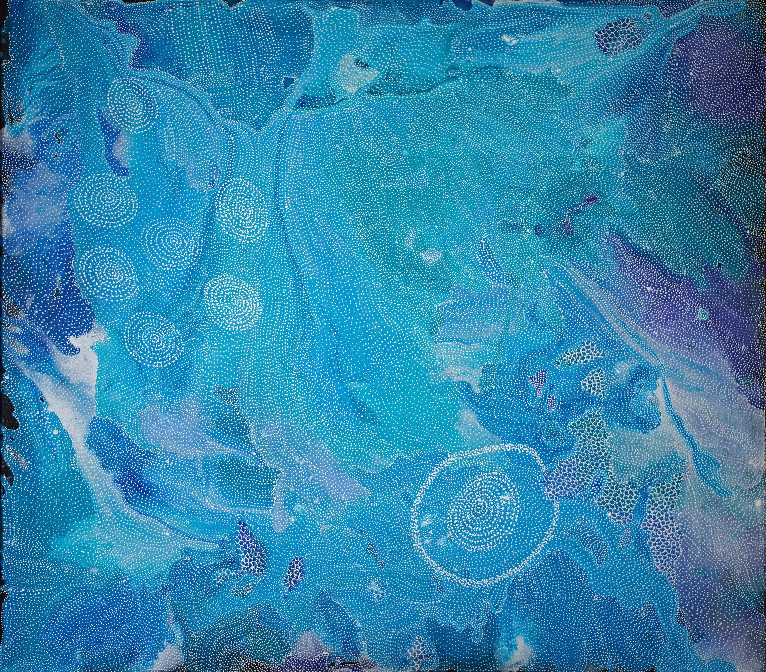 Athena Nangala Granites - Napaljarri-warnu Jukurrpa (Seven Sisters Dreaming) - 107 x 107 cm - 491/25ny