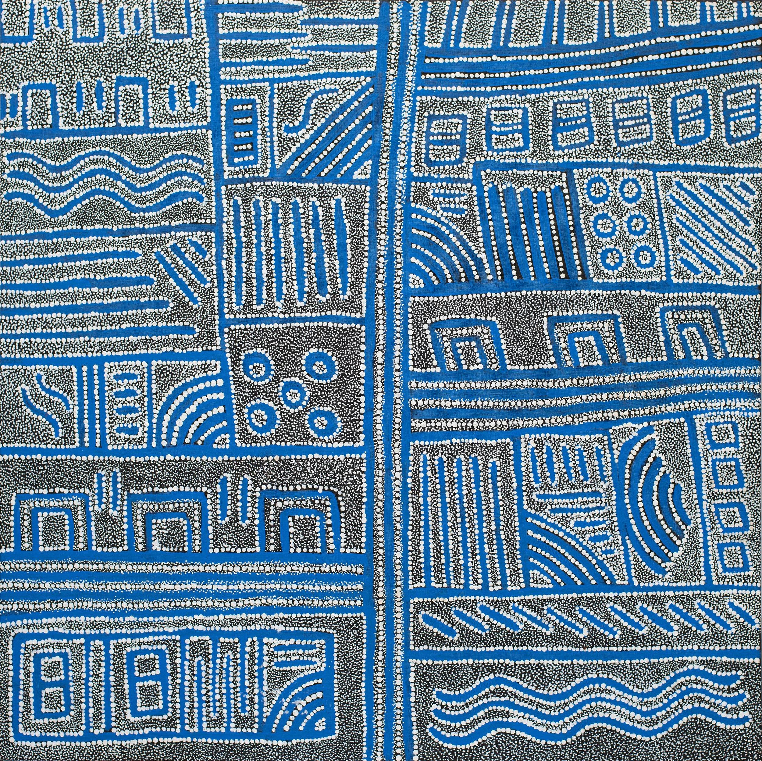 Shakira Napaljarri Morris - Yarungkanyi Jukurrpa (Mt Doreen Dreaming) - 91 x 91 cm - 7092/23