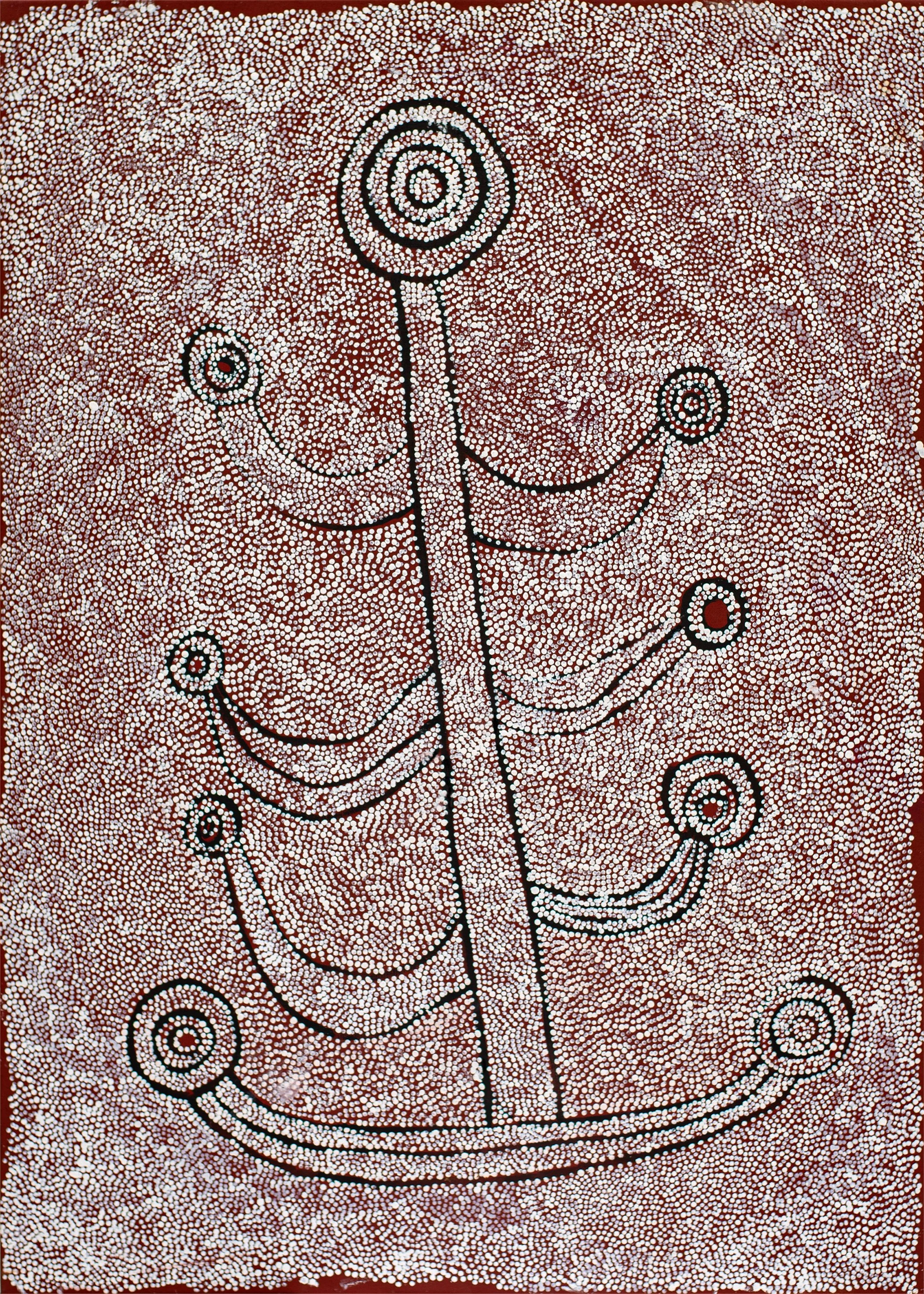 Marshall Japangardi Poulson - Pikilyi Jukurrpa (Vaughan Springs Dreaming) - 107 x 76 cm - 4459/23