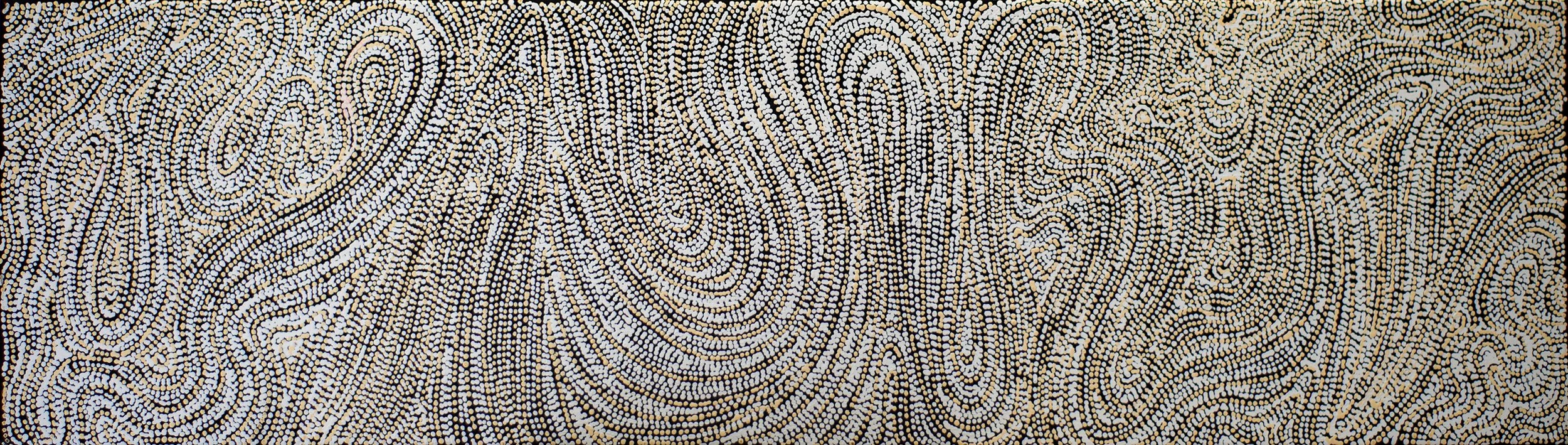 Valda Napangardi Granites - Mina Mina Jukurrpa (Mina Mina Dreaming) - 107 x 30 cm- 1449/25