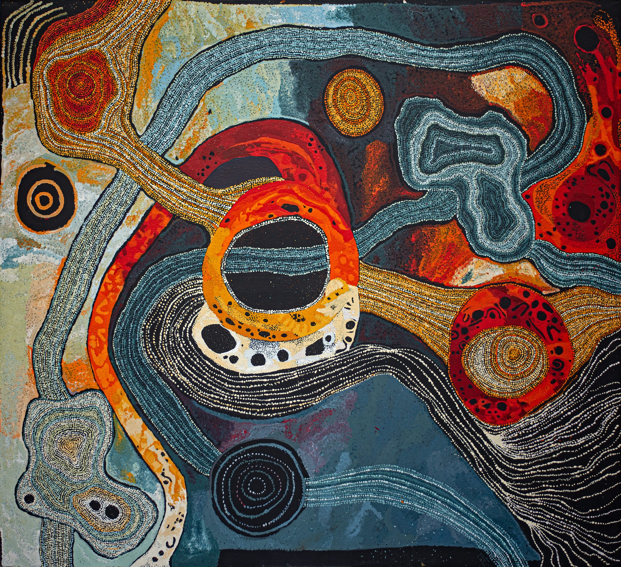 Emma Singer, Pauline Wangin, Betty Campbell - Walytja Family Collaborative - 198cm x 189cm - 303-24