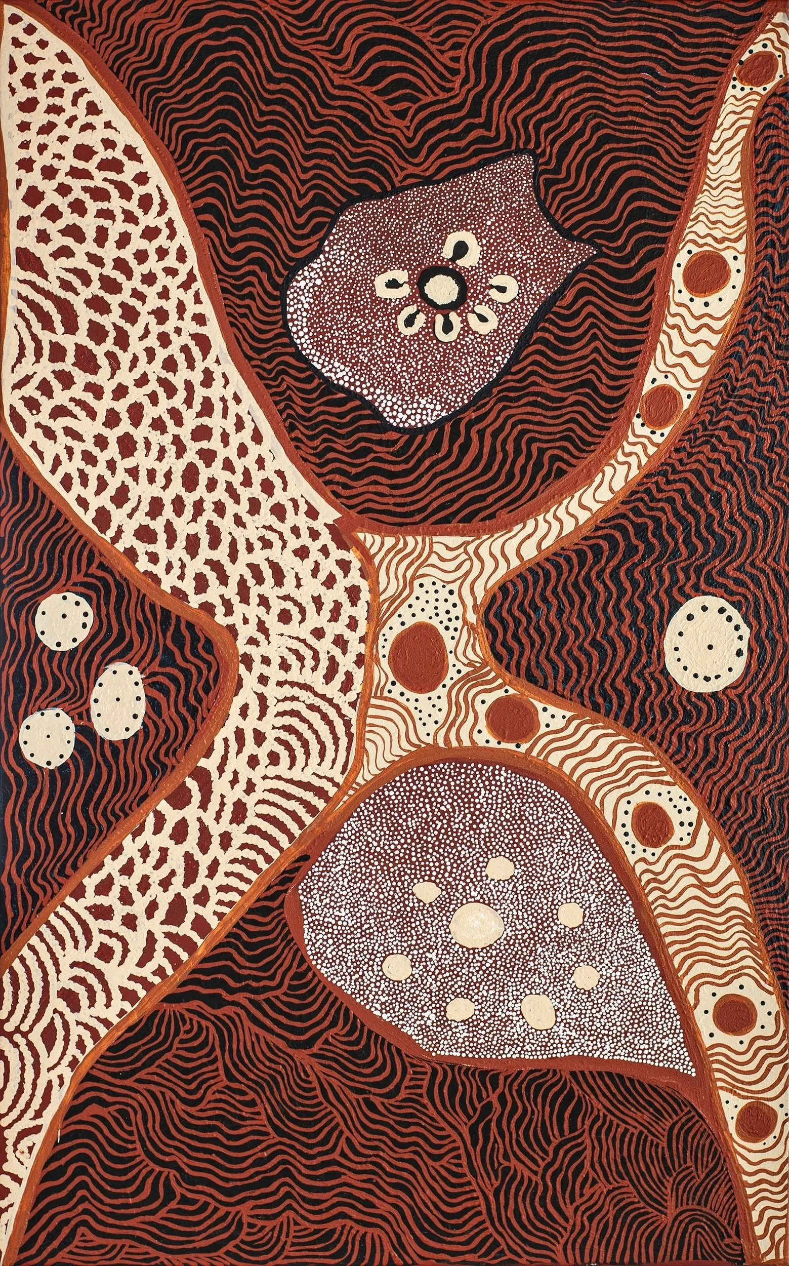 Angkaliya  Nelson - Kungkarangkalpa (Seven Sisters Story) - 122 x 77 cm - 24-147