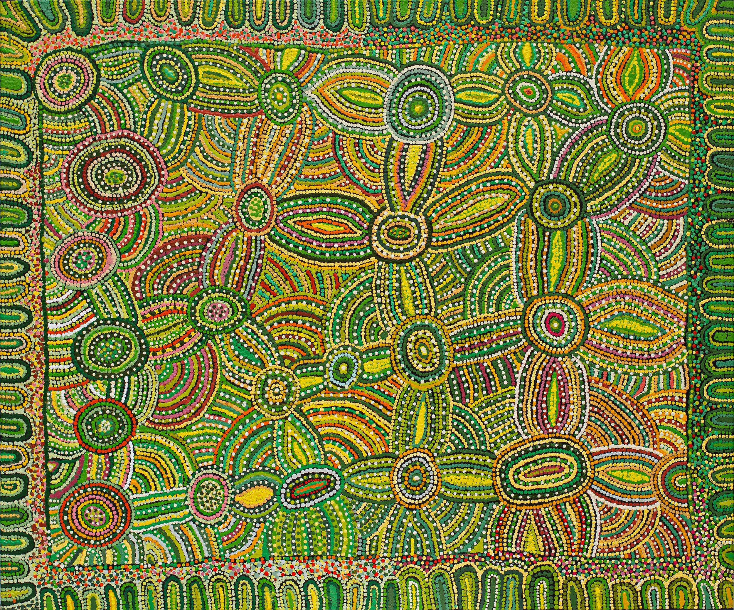 Yanyi Dunn - Tjukula/Waterhole - 120 x 99 cm - 317-25 (sold)