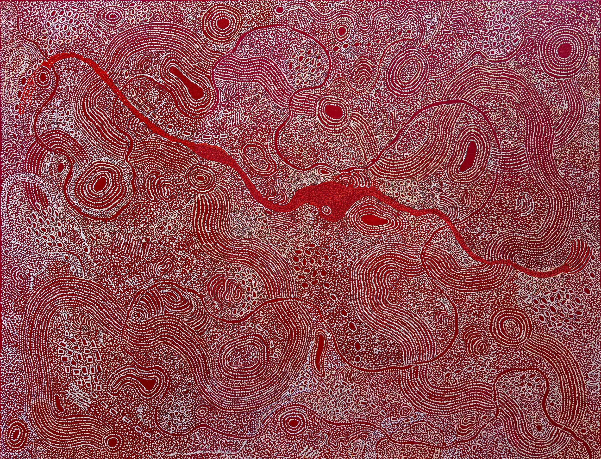 Janie Kulyuru Lewis - Ngayuku ngura - My Country - 201 x 152 cm - 83-23