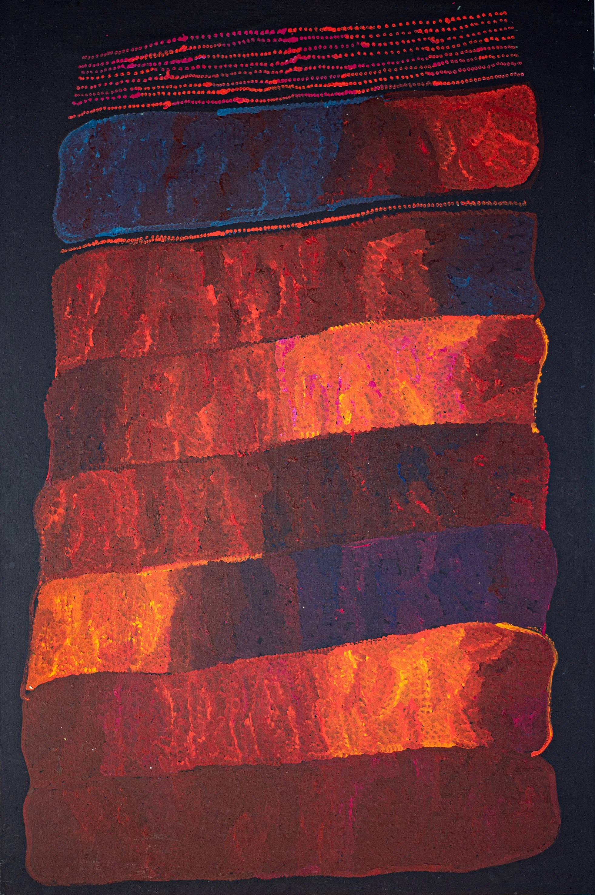 Betty Campbell - Minymaku Tjukurpa (Women's Story) - 183cm x 122cm - 639-23 (sold)