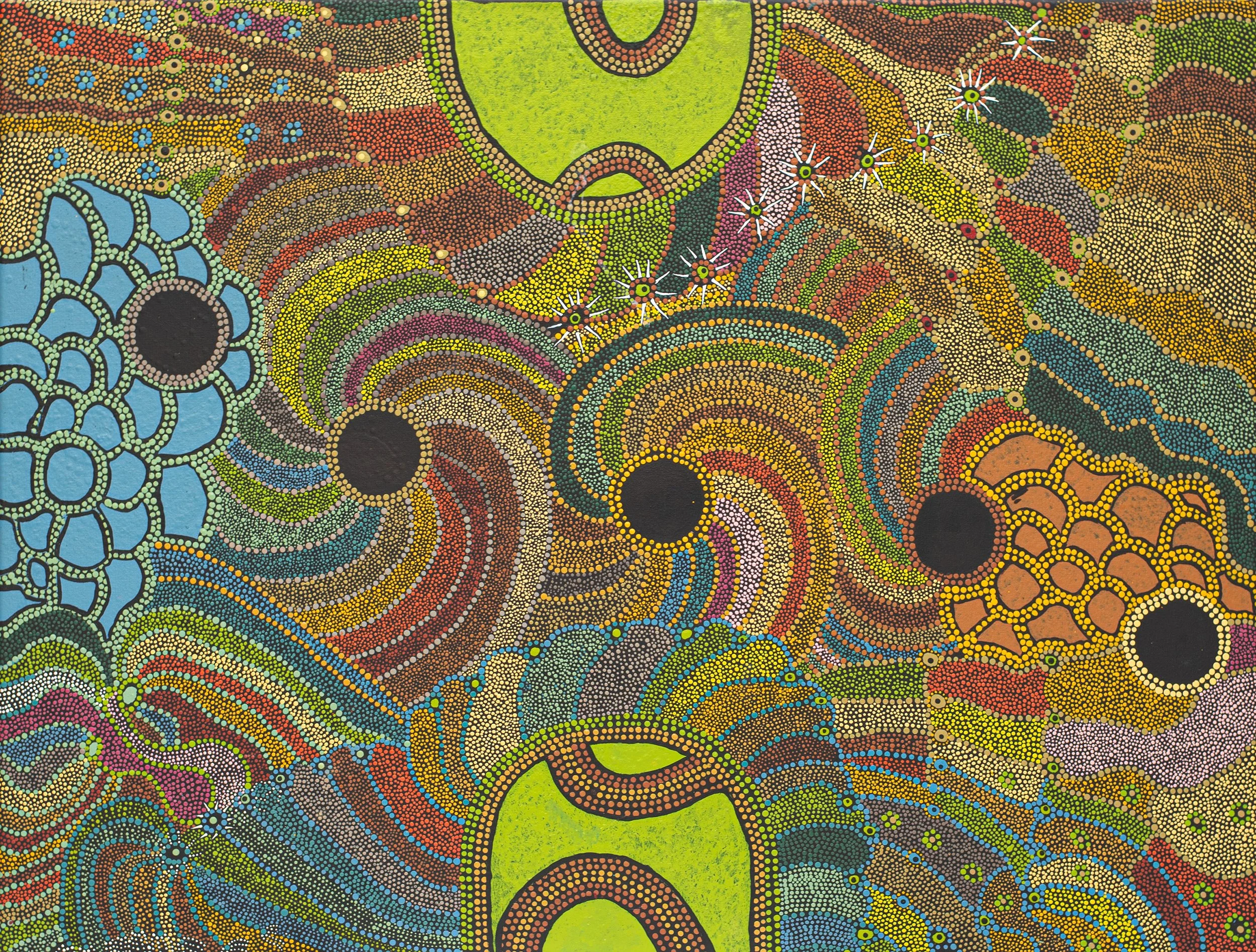 Delores Miller - Kungkarangkalpa (Seven Sisters Story) - 102 × 76 cm - 25-054