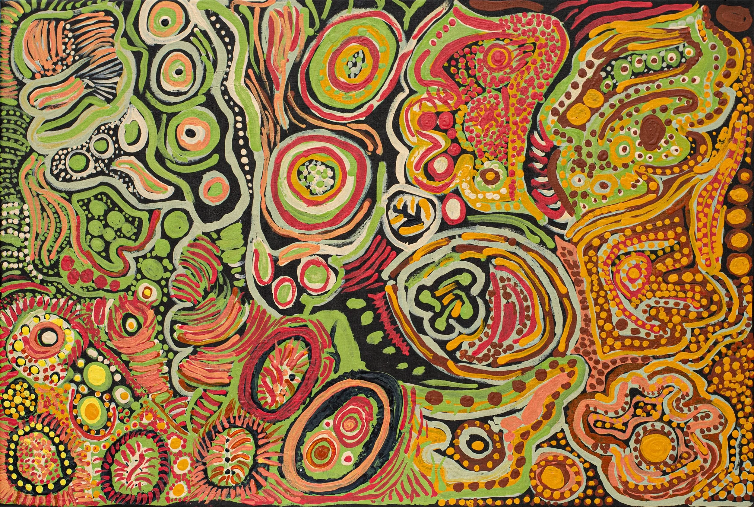 Margaret Inyika Wells - Margaret’s Father’s Country - Lexie's Story - 89 x 60 cm - 146-25