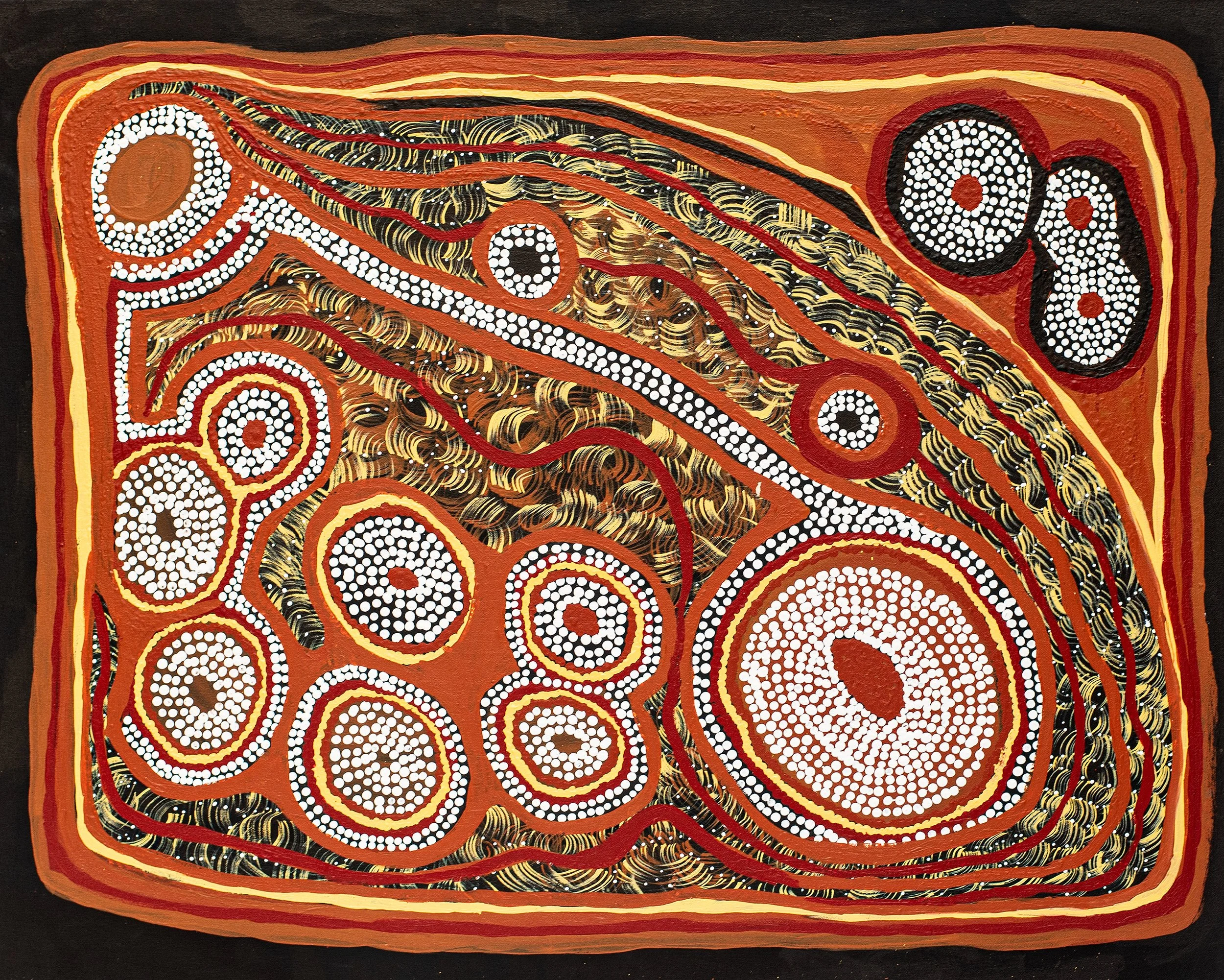 Angkaliya  Nelson - Kungkarangkalpa (Seven Sisters Story) - 92 x 76 cm - 25-164