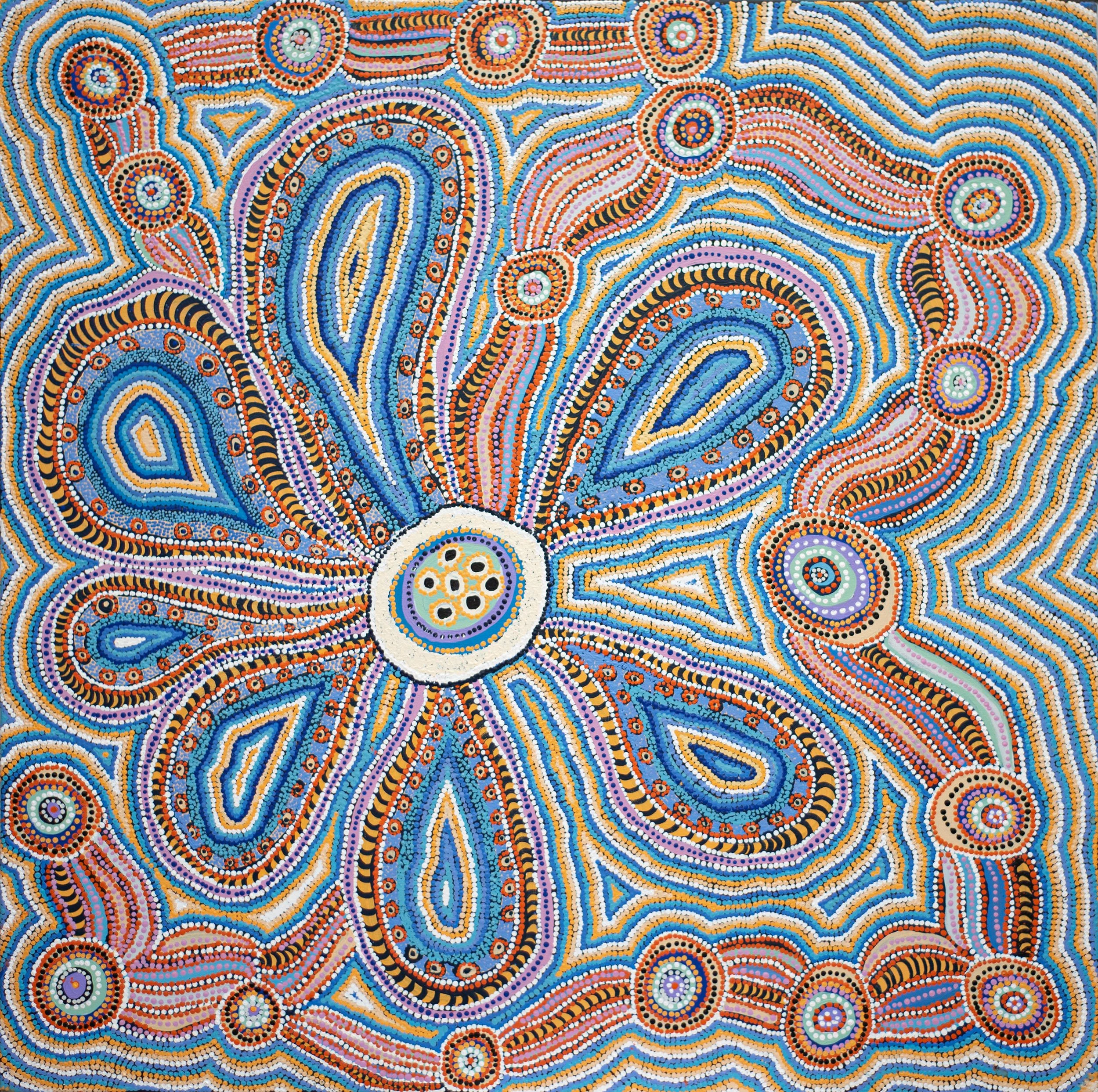 Imiyari (Yilpi) Adamson - Tjitji Tjuta Walytjata - 121,5 x 121,5 cm - 256-25 (sold)