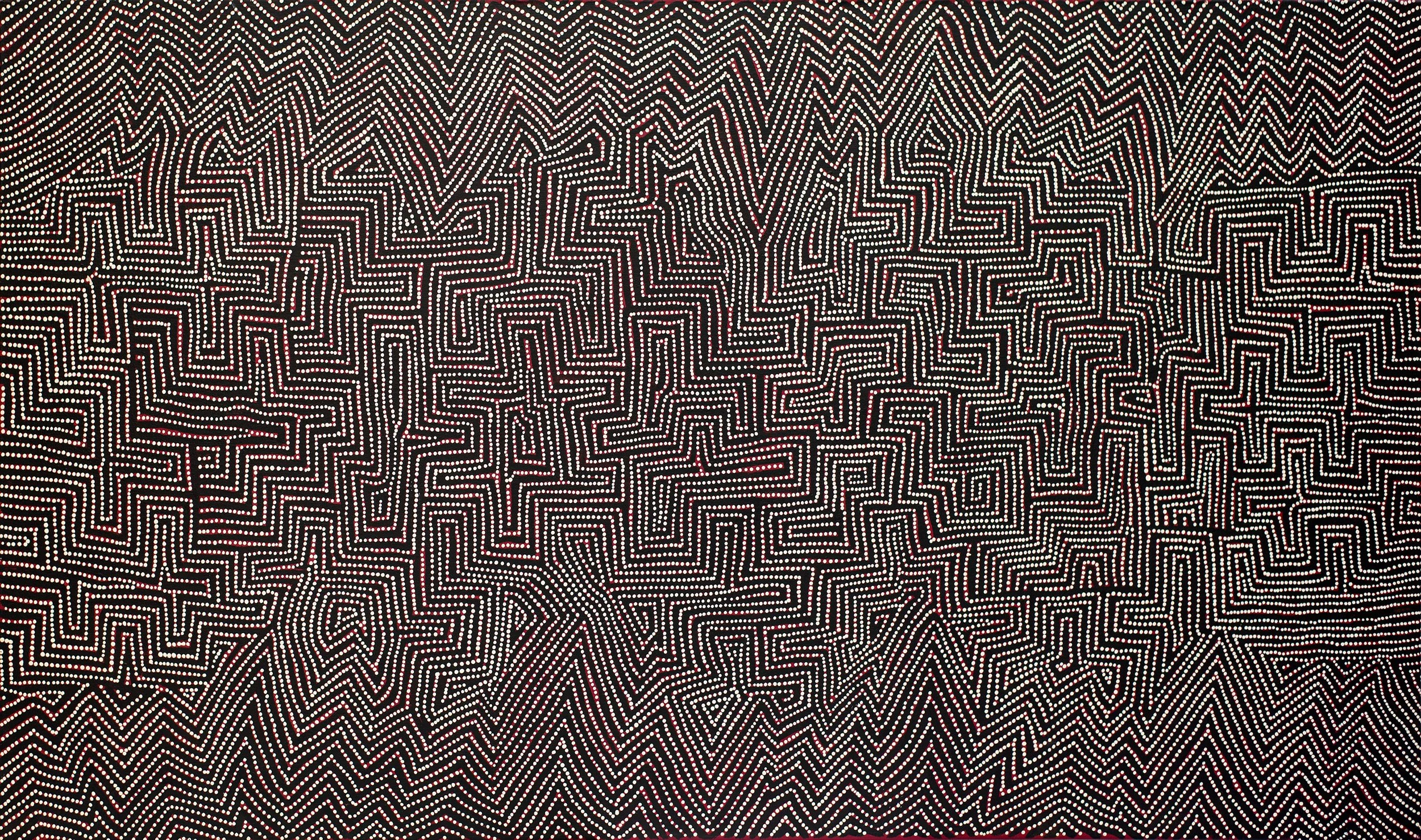 Michael Jangala Gallagher - Yankirri Jukurrpa (Emu Dreaming) - Ngarlikirlangu - 183 x 107 cm - 829/23ny