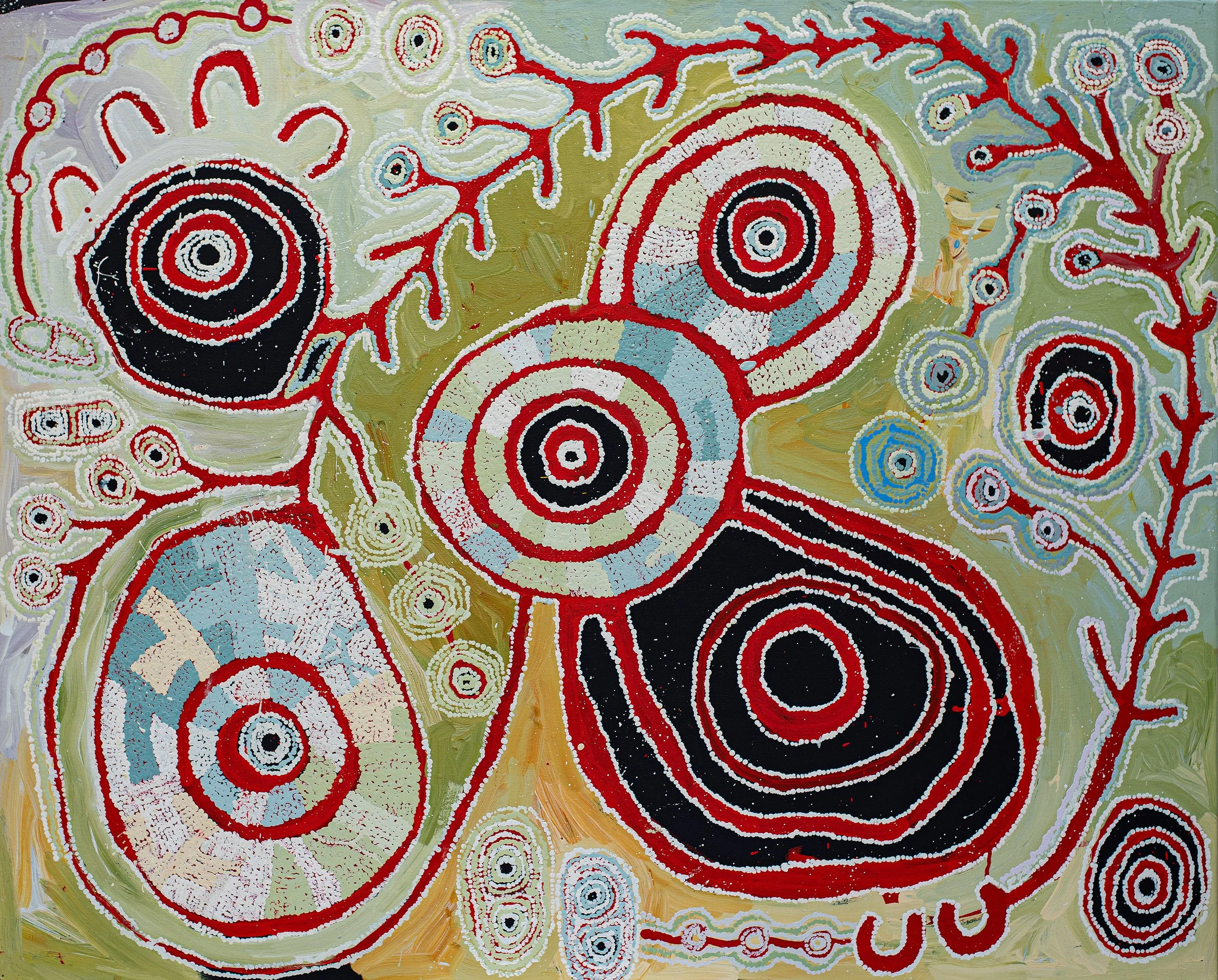 Tuppy Ngintja Goodwin - Antara sacred valley - 152cm x 122cm - 704-22