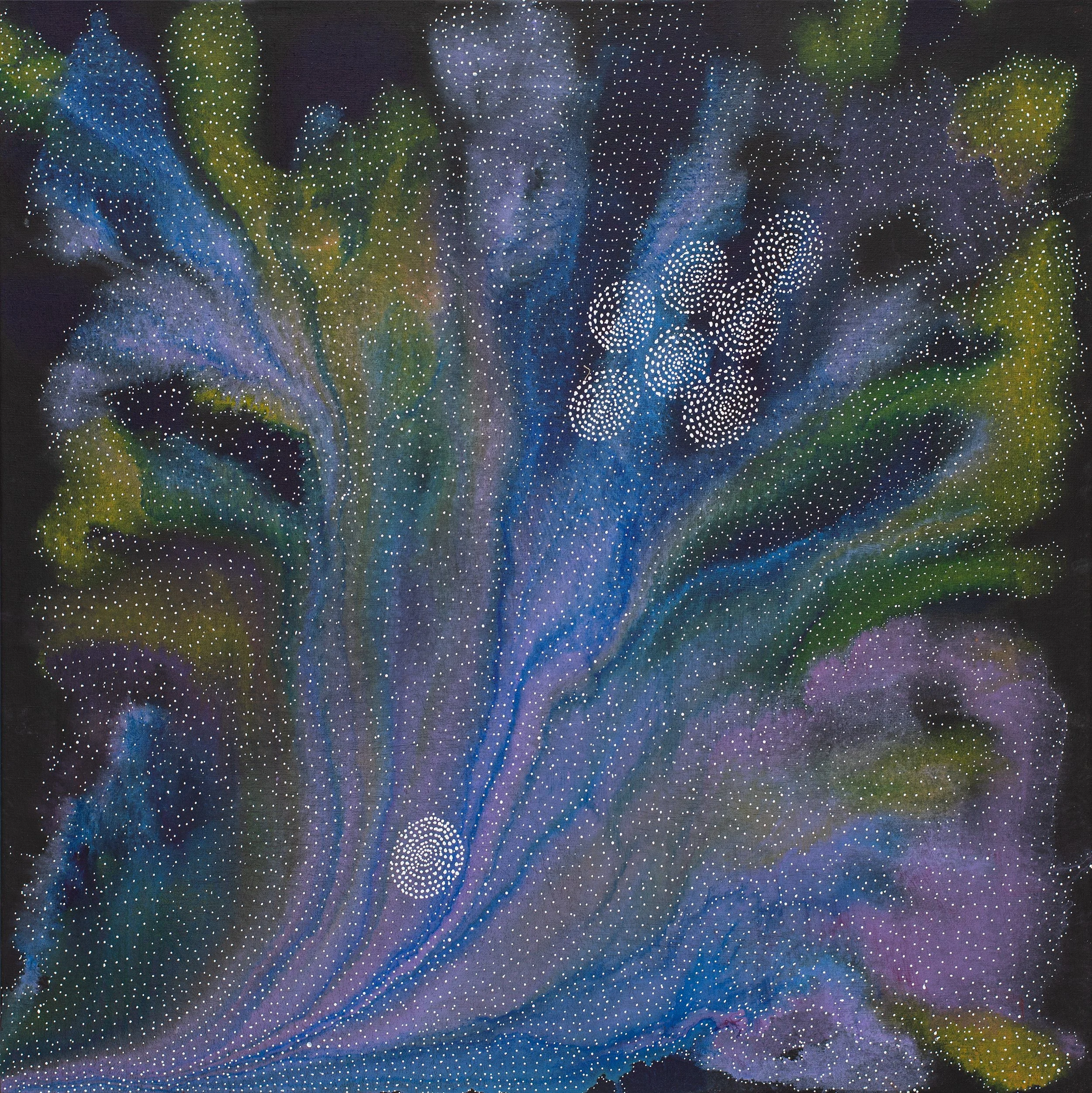 Athena Nangala Granites - Napaljarri-warnu Jukurrpa (Seven Sisters Dreaming) - 91 x 91 cm - 4182/23