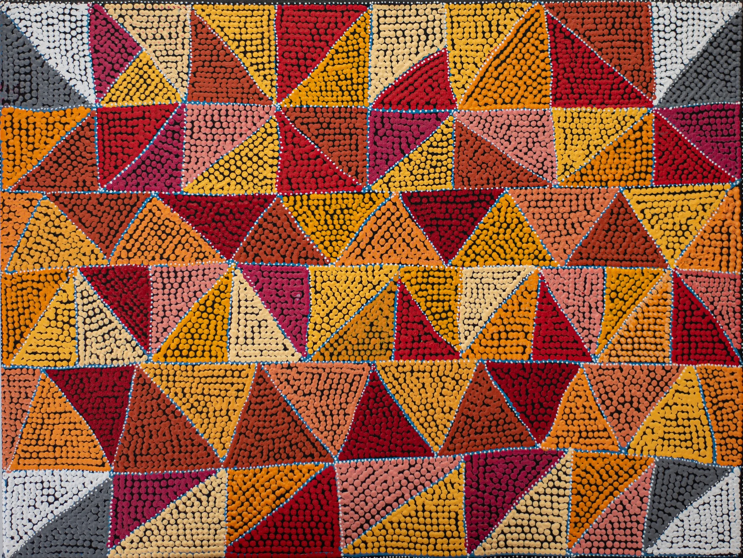 Geraldine Napurrurla Wilson - Yawakiyi Jukurrpa (Native Currant Dreaming) - 61 x 46 cm- 2991/25