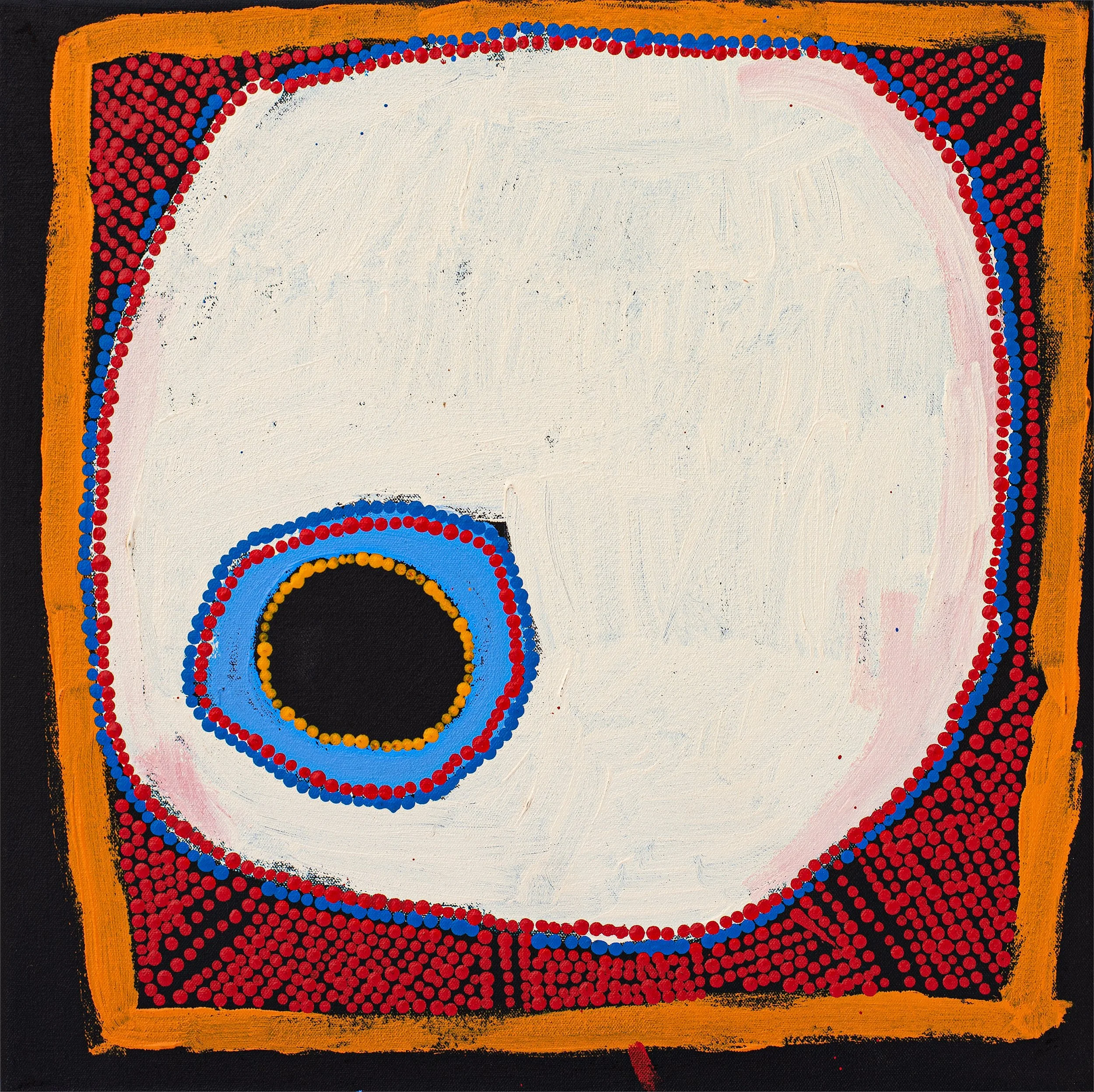 Tasha Nampijinpa Collins - Ngapa Jukurrpa (Water Dreaming) - Puyurru - 46 x 46 cm - 10099/22