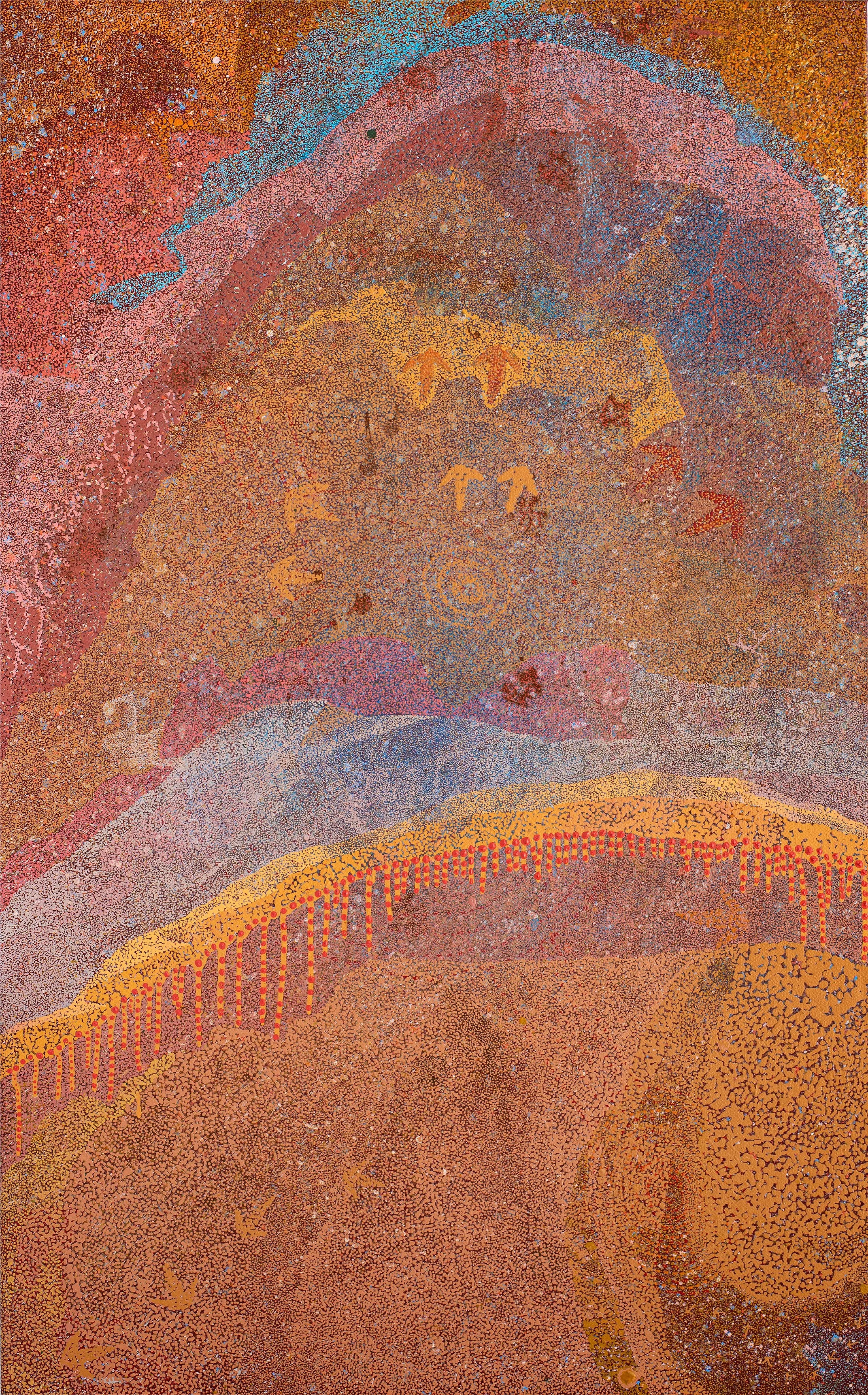 Lloyd Jampijinpa Brown - Yankirri Jukurrpa (Emu Dreaming) - Ngarlikirlangu - 122 x 76 cm - 7738/23