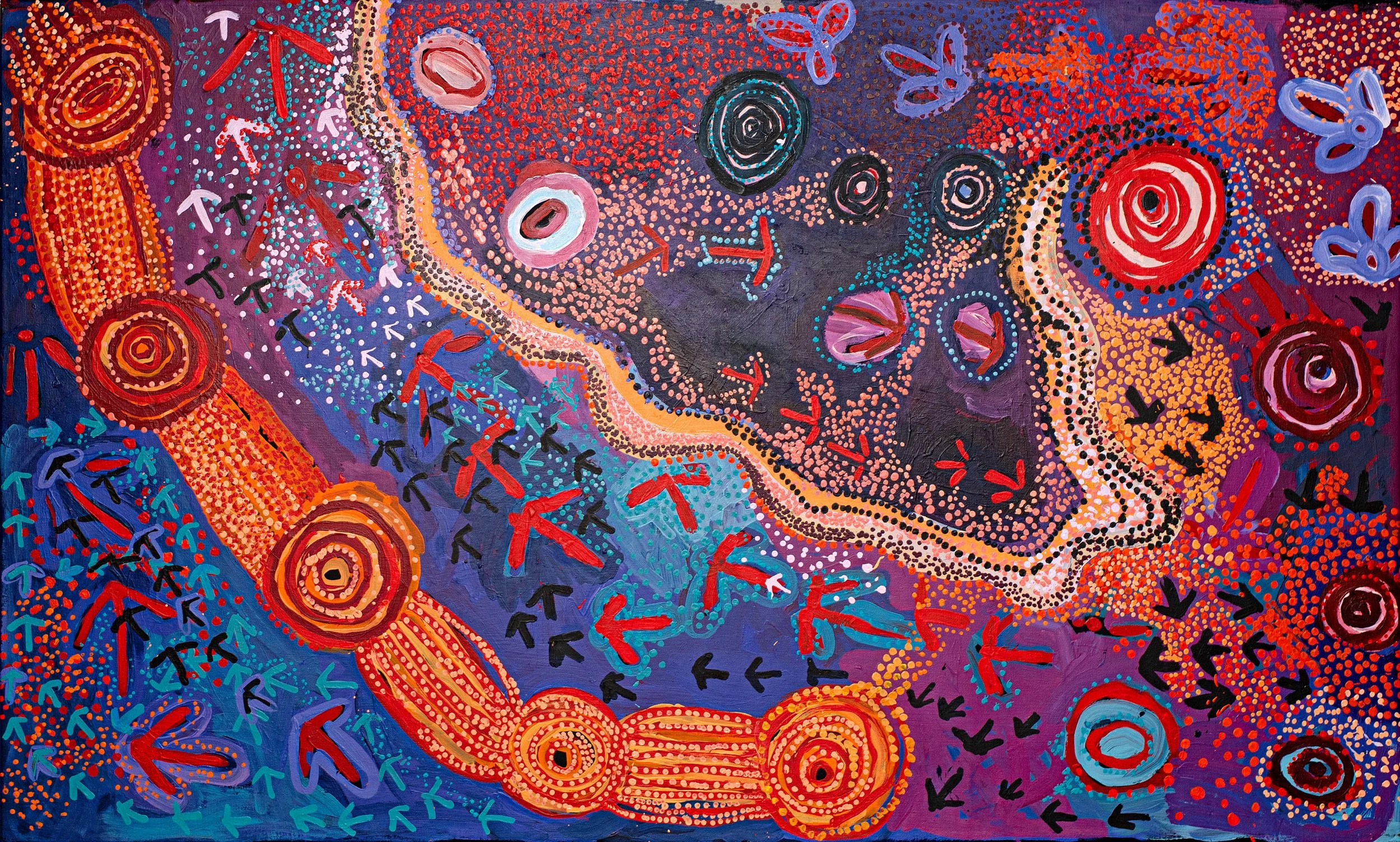 Kaye Baker - Malilu munu Kalaya - 198 × 117 cm - 16-016