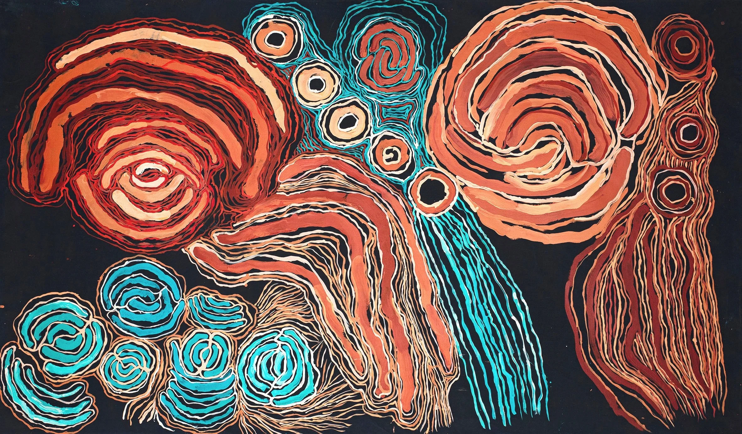 Ruth Fatt - Kuru Ala - Seven Sisters’ story - 200 x 120 cm - 18-059