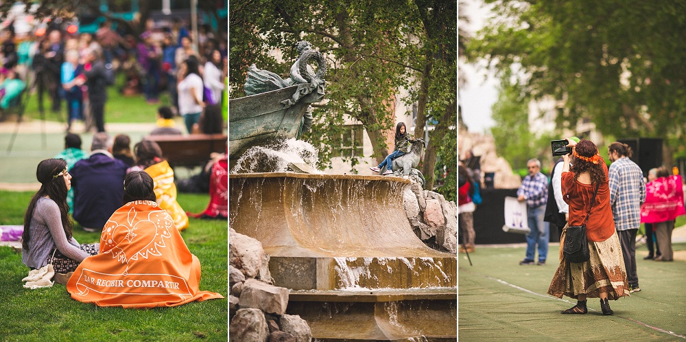 The park was full of people dressed in very vibrant colours :)