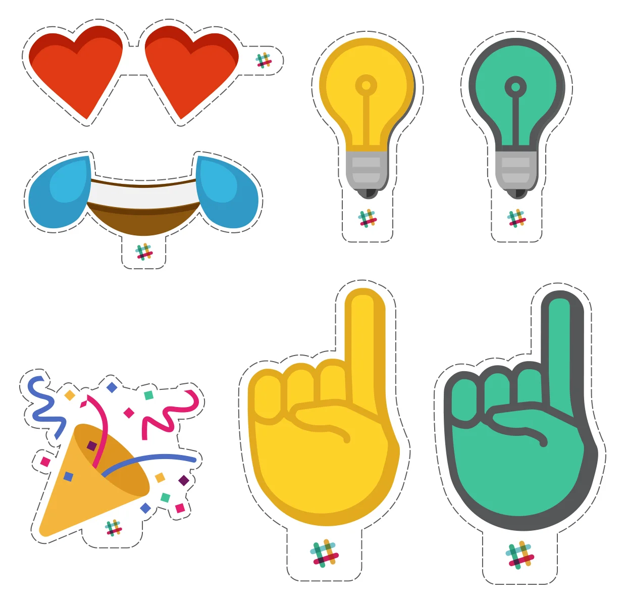 Emoji cutouts to mimick the video feature 