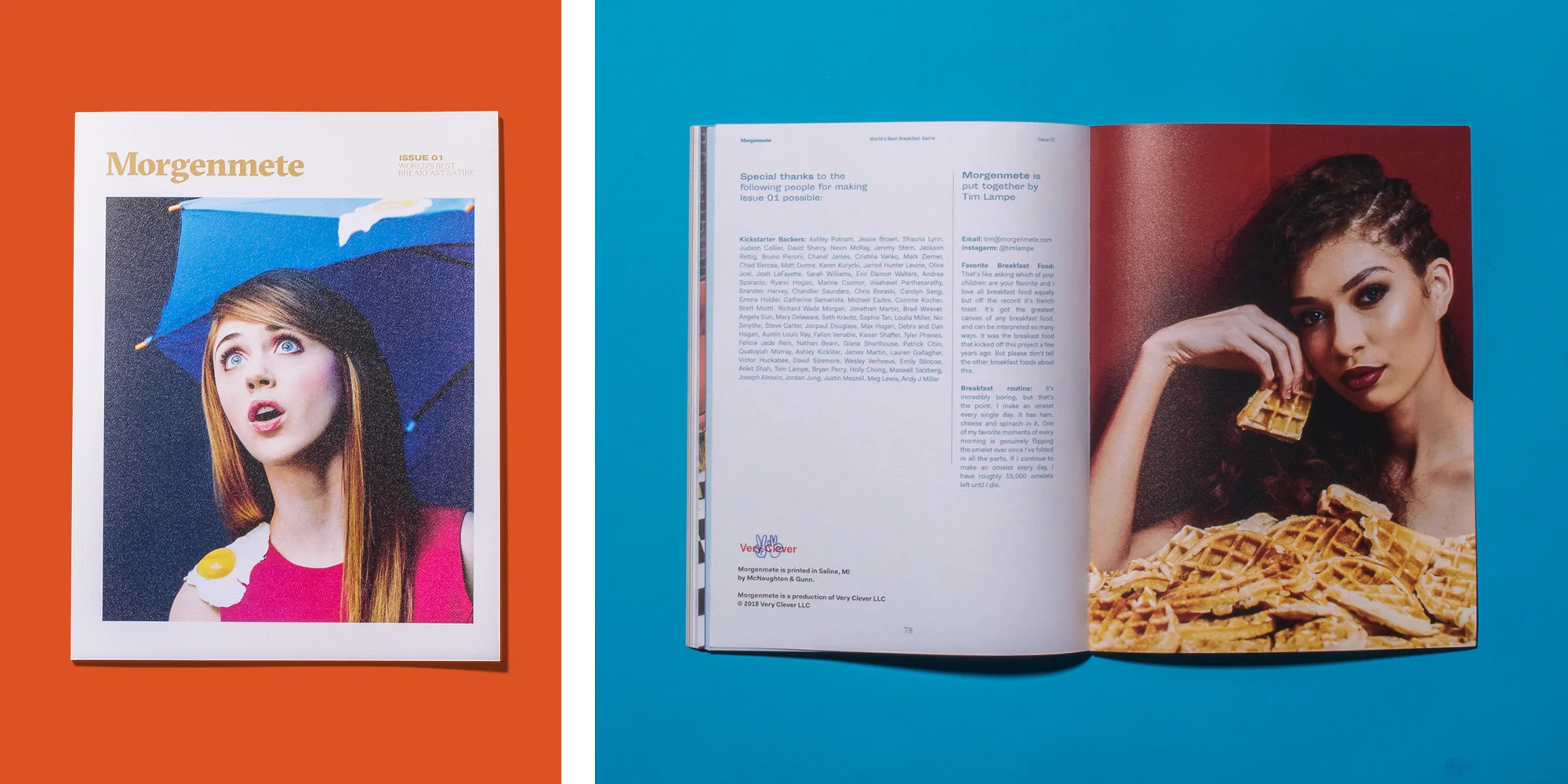 Cover of Issue 01 and back cover featuring original photography by Tim Lampe and Hales Photo