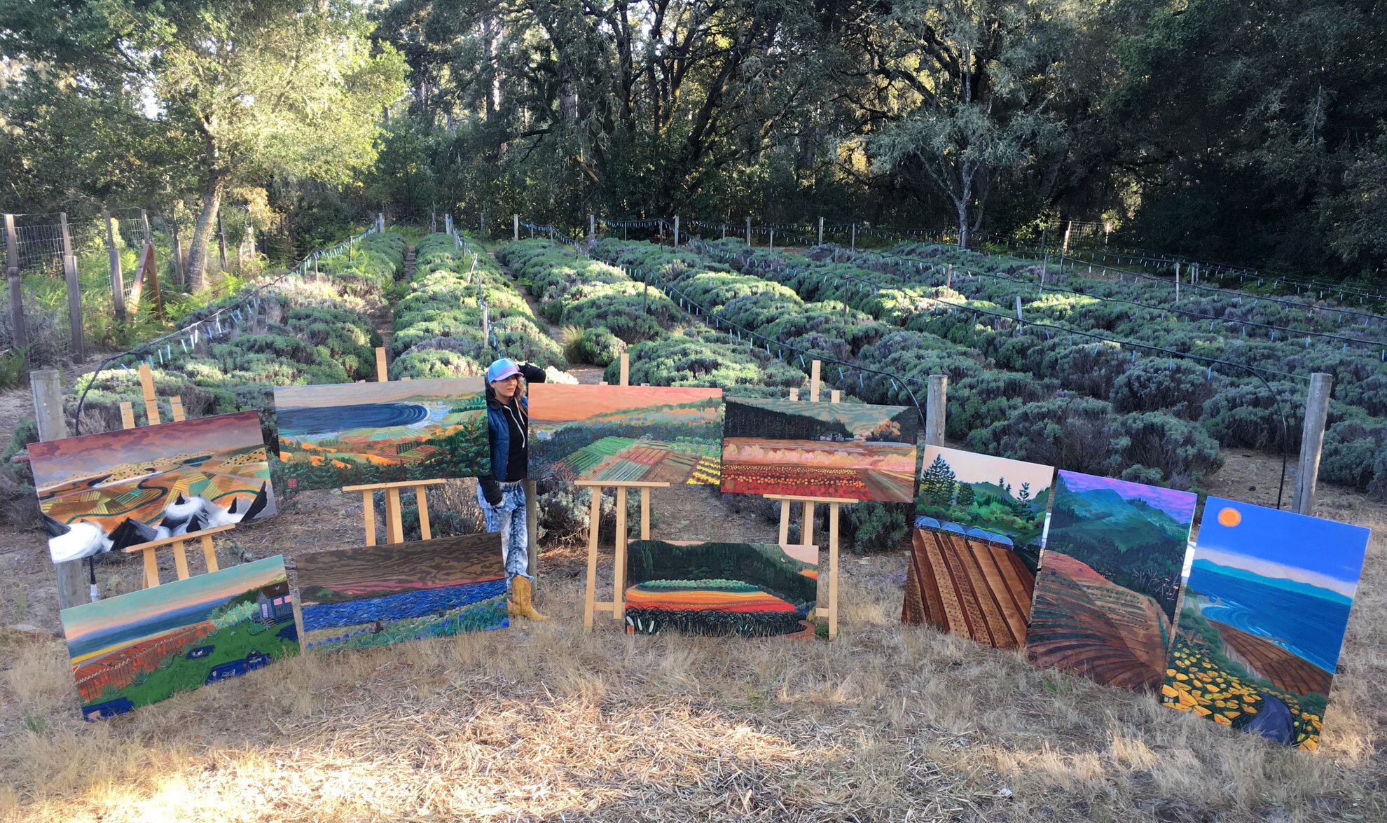 Ten painting commission for CCOF headquarter walls